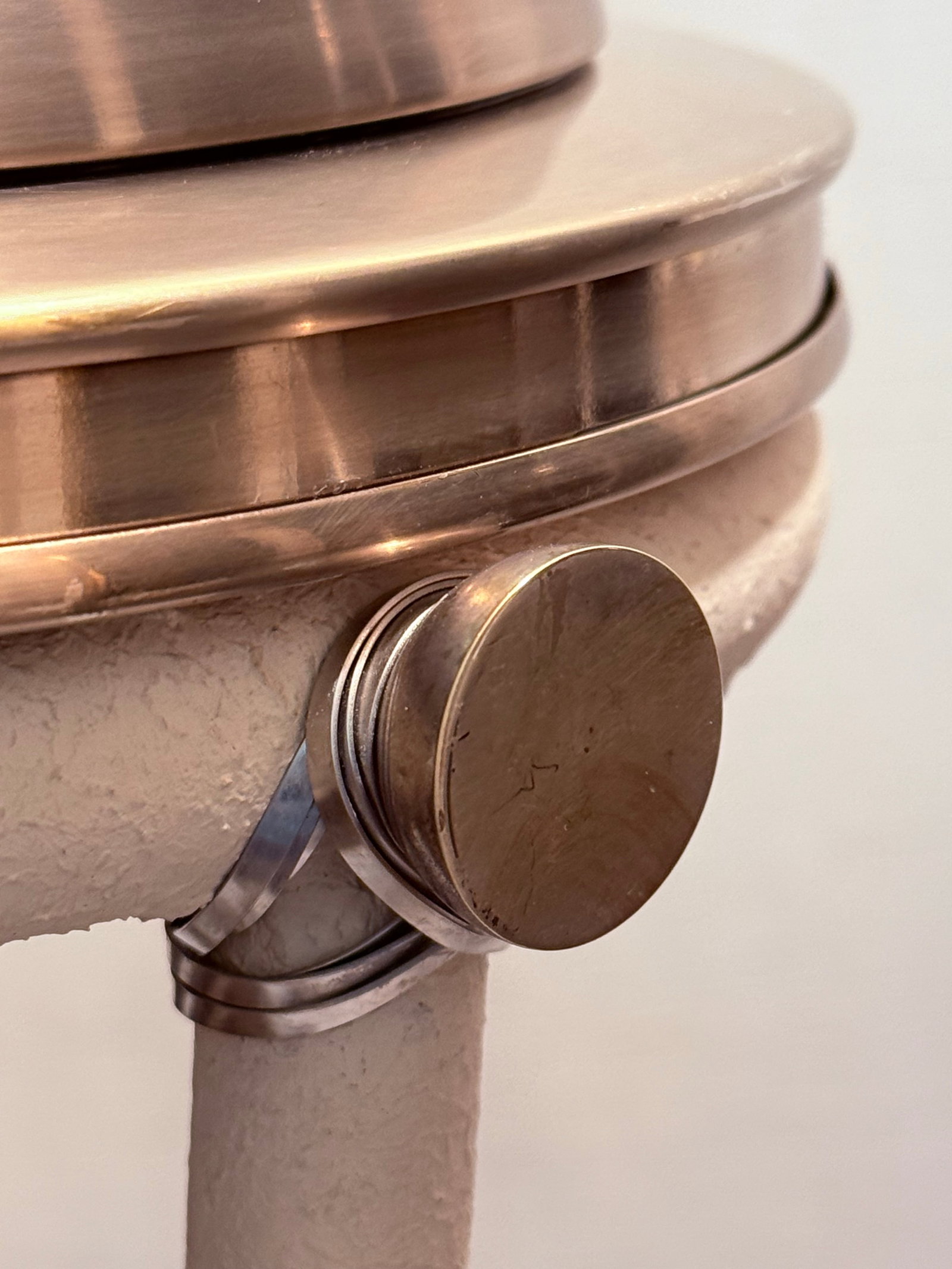 Vintage Hart Associates Post-Modern Brass & Metal Floor Lamp With Black Shade and Cream Painted Legs - 7