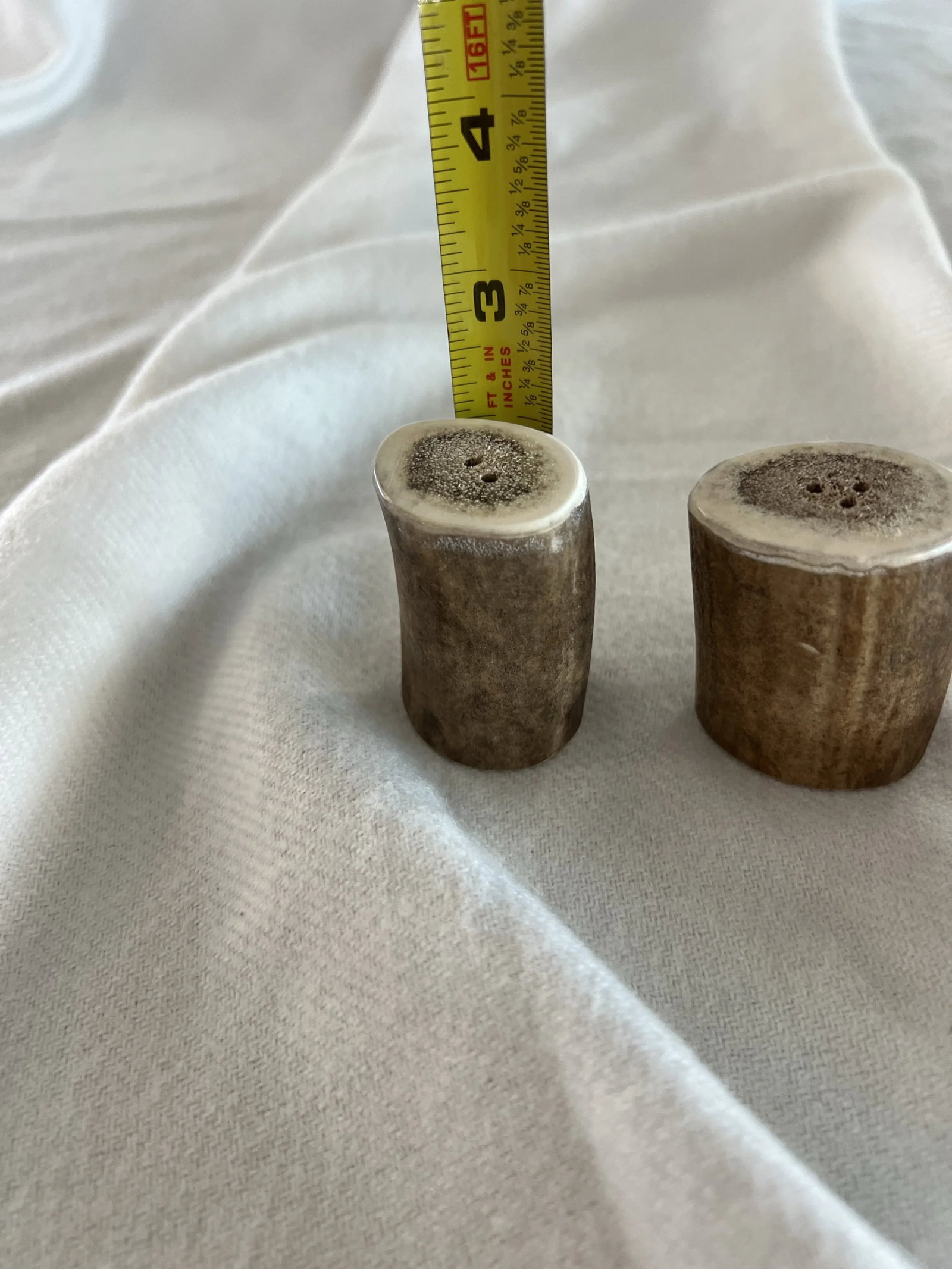 Vintage Moose Antler Salt and Pepper Shakers - 2