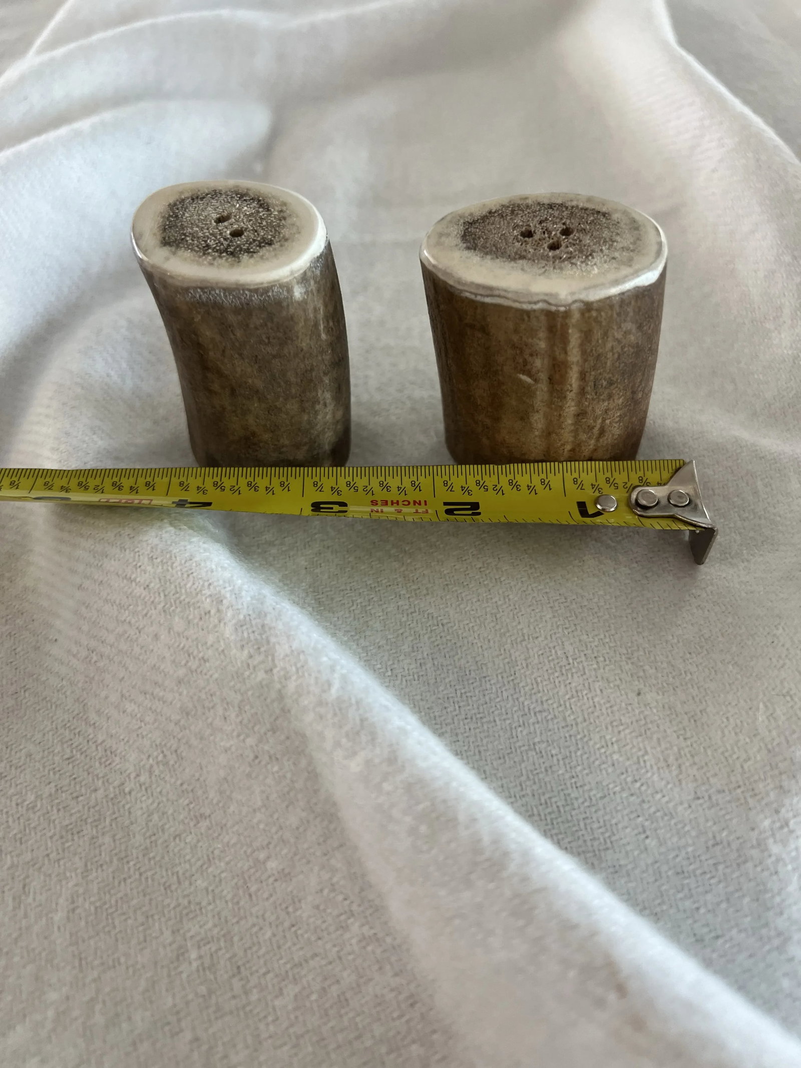 Vintage Moose Antler Salt and Pepper Shakers - 5