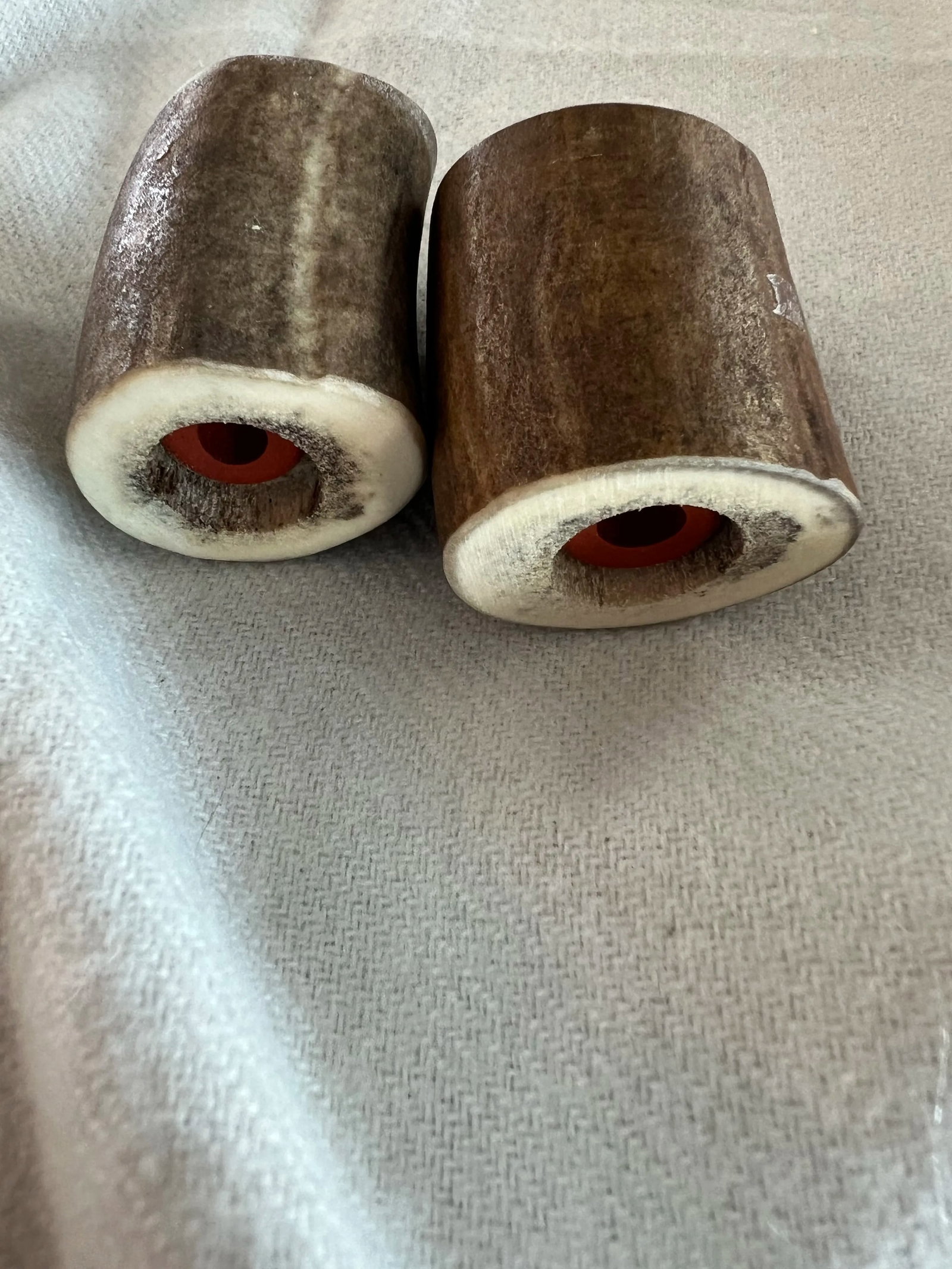 Vintage Moose Antler Salt and Pepper Shakers - 6