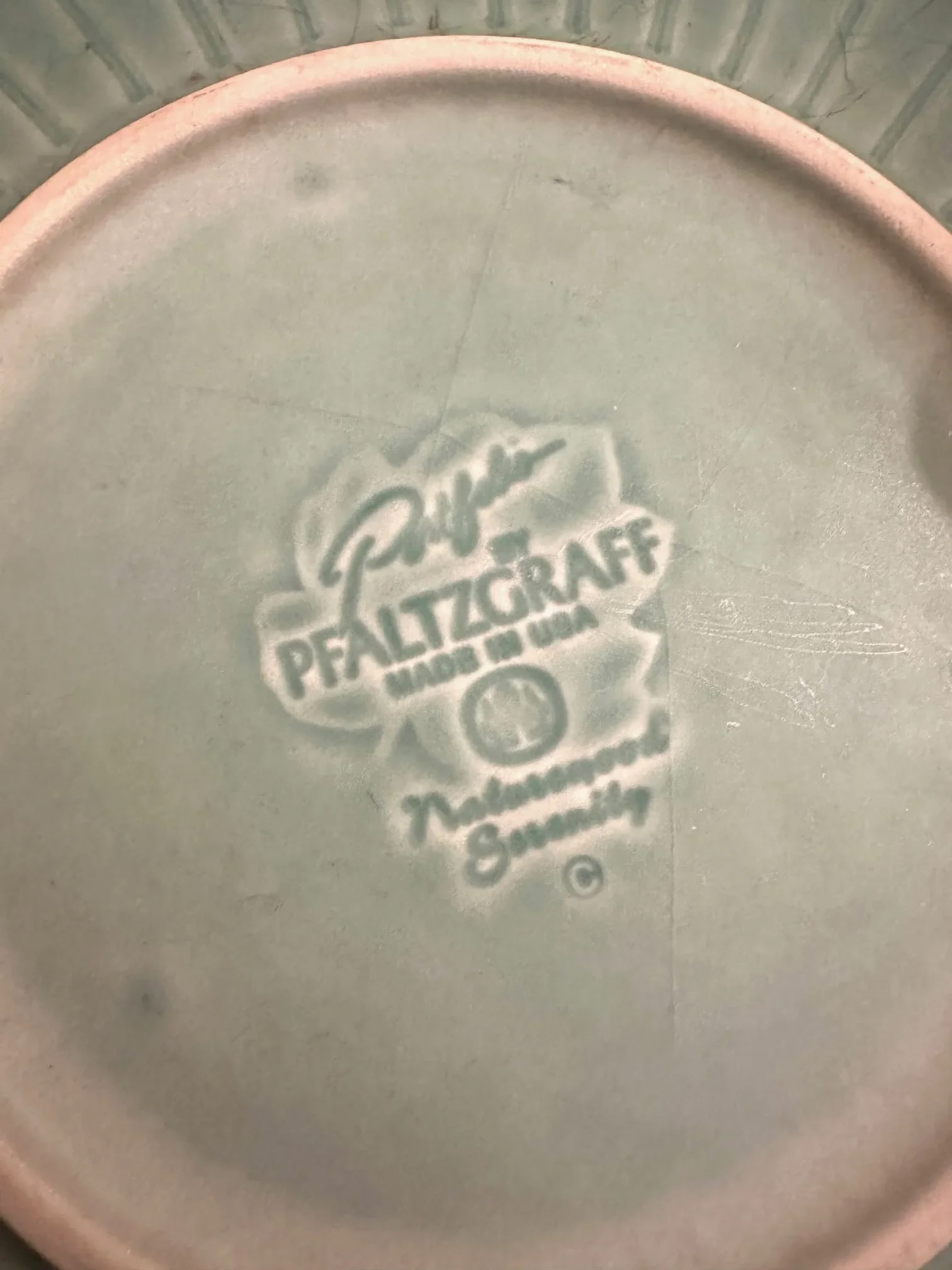 Vintage Pfaltzgraff "Naturewood Serenity Green" Stoneware Set of 34 - 9