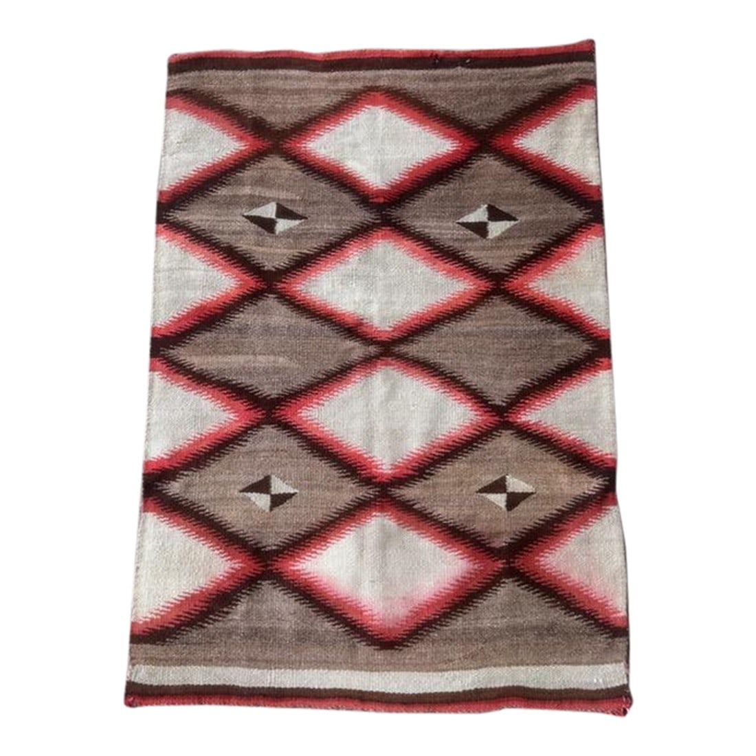 Antique 19th Century Navajo Germantown Eye Dazzler Woven Wool Textile (1 of 12)