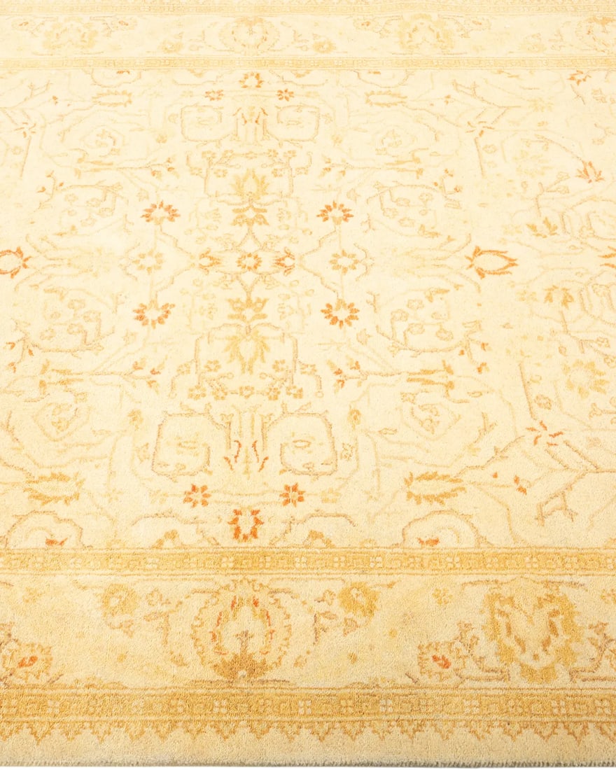 Mogul, One-of-a-Kind Hand-Knotted Area Rug - Ivory, 4' 1" x 6' 4" - 4