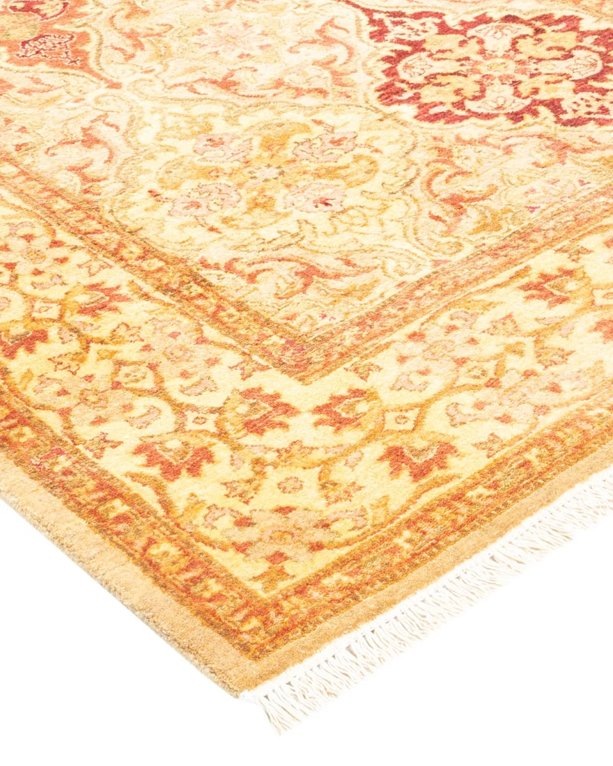 Mogul, One-of-a-Kind Hand-Knotted Area Rug - Yellow, 3' 2" x 5' 5" - 2