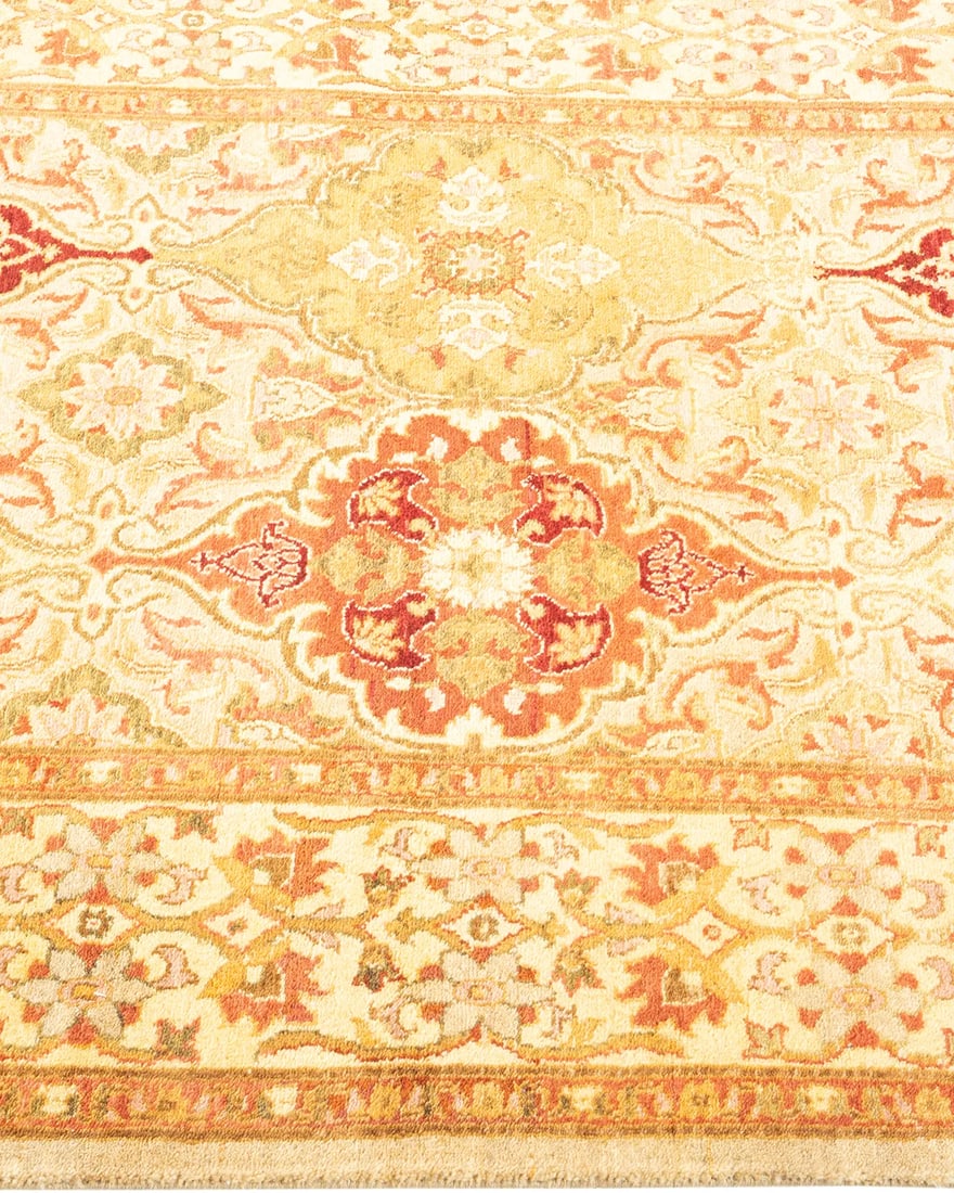 Mogul, One-of-a-Kind Hand-Knotted Area Rug - Yellow, 3' 2" x 5' 5" - 4