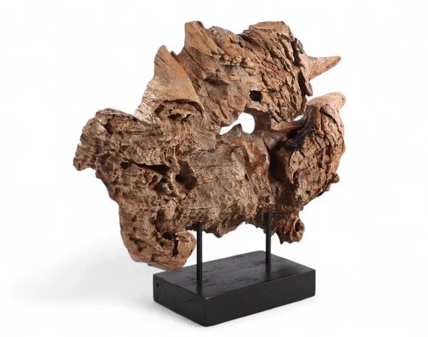 Table Top Organic Teak Sculpture- 31" Inch Tall - 3