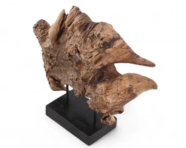 Table Top Organic Teak Sculpture- 31" Inch Tall - 4