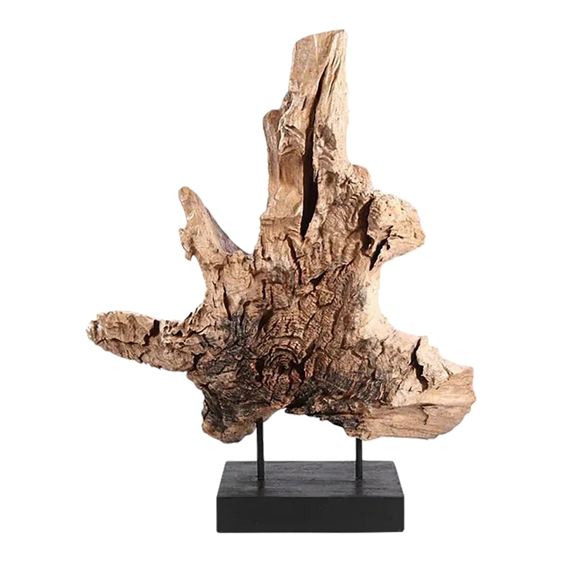 Table Top Organic Teak Sculpture- 42" Inch Tall (1 of 6)