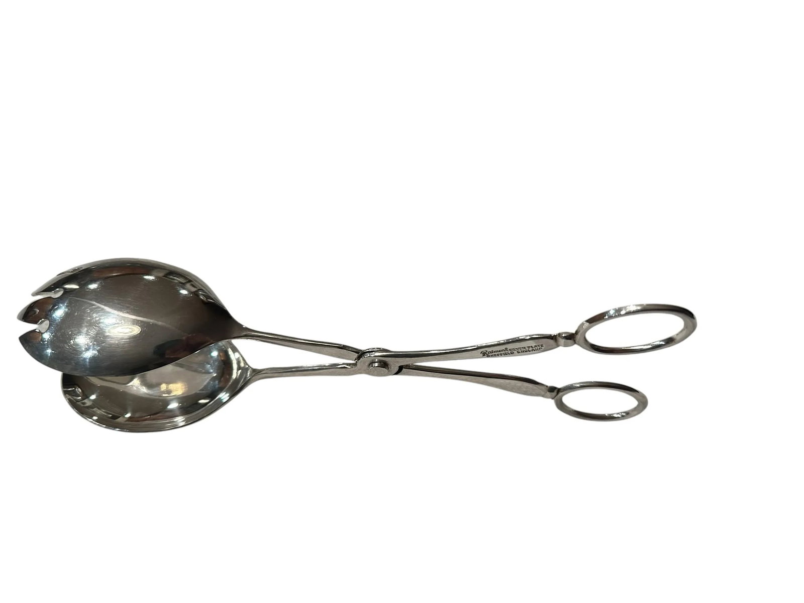 Vintage Raimond Sheffield England Silver Plate Serving Tongs - 10