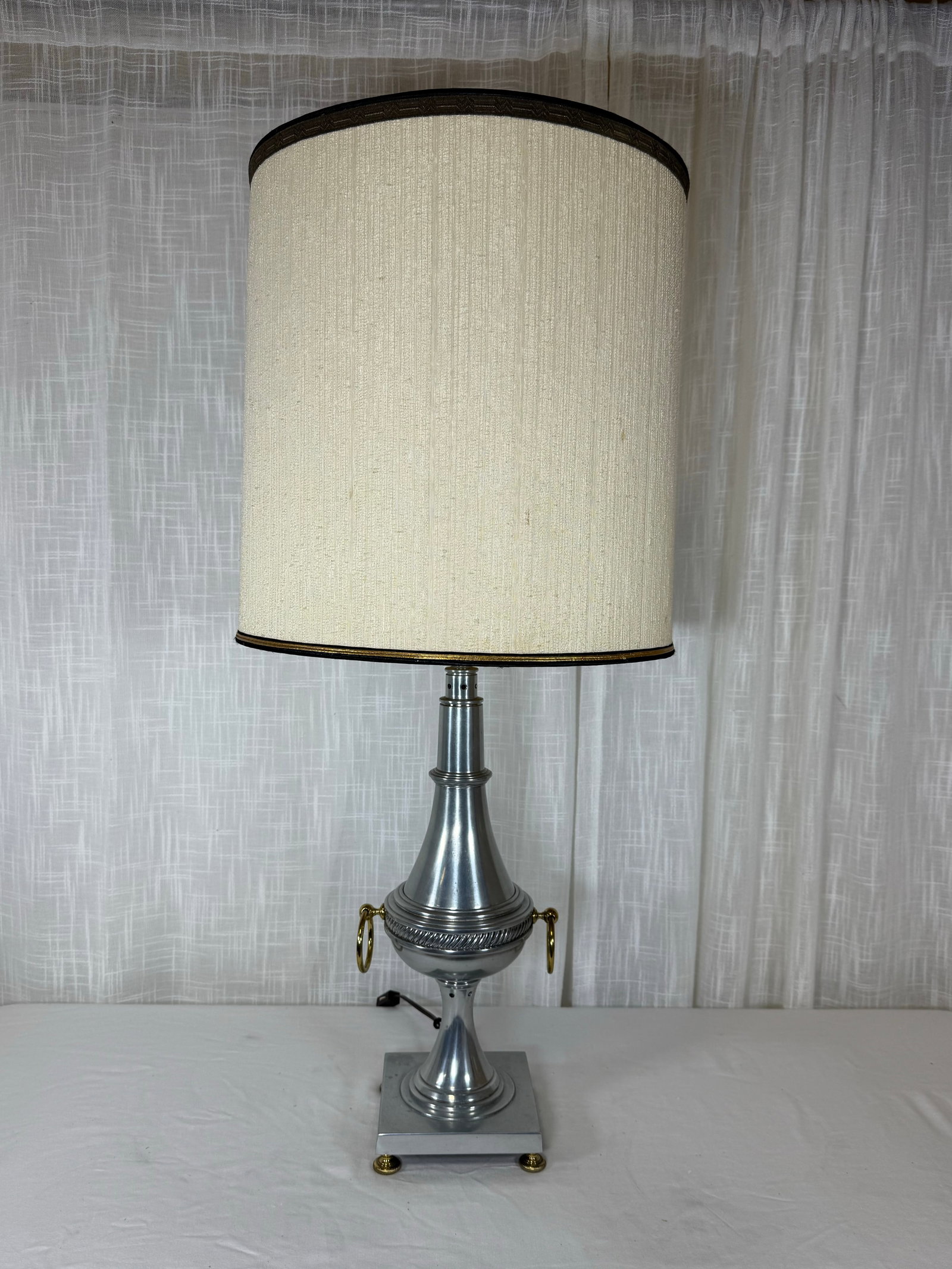 Vintage Regency Neoclassical Urn Shape Torchiere Table Lamp - 10