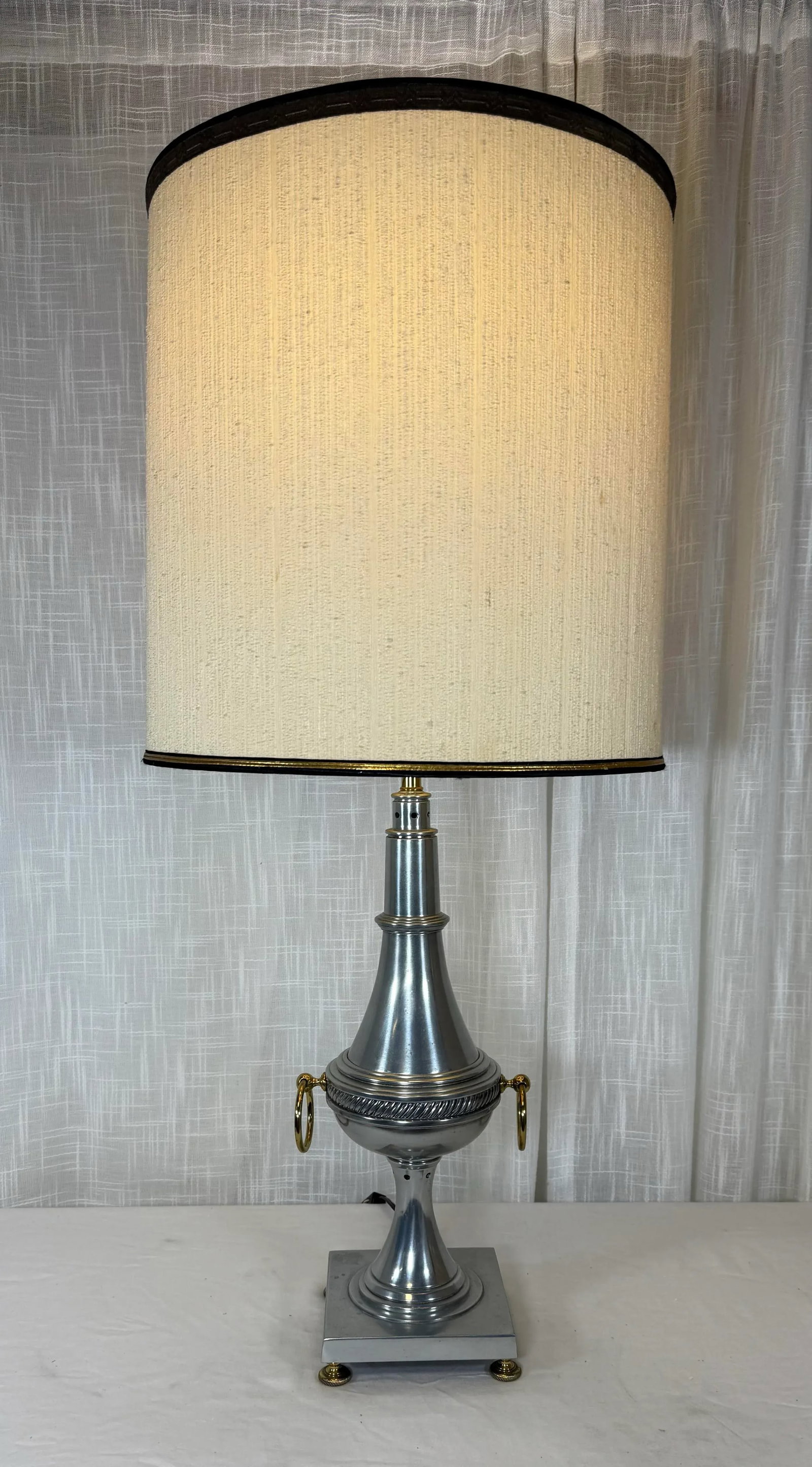 Vintage Regency Neoclassical Urn Shape Torchiere Table Lamp - 11