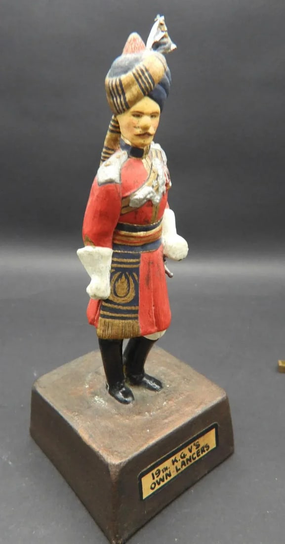 1950s Sentry Box Reed England British Officers Figurines Hussars Lancers Signals - Set of 3 - 5