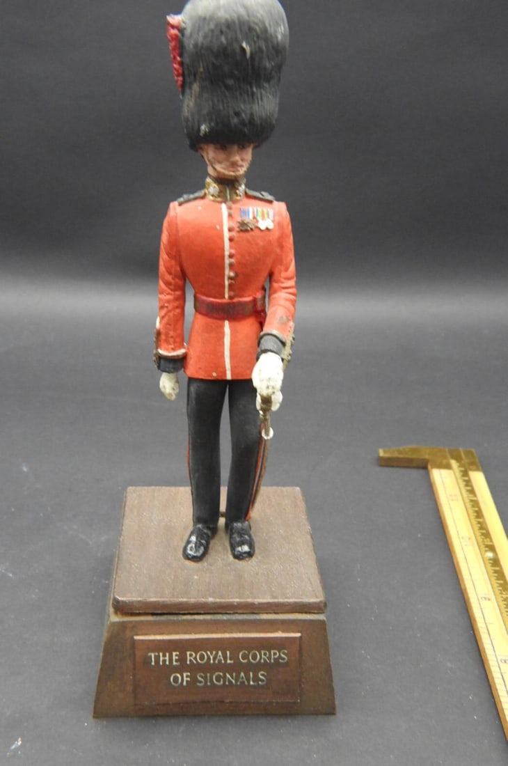 1950s Sentry Box Reed England British Officers Figurines Hussars Lancers Signals - Set of 3 - 8