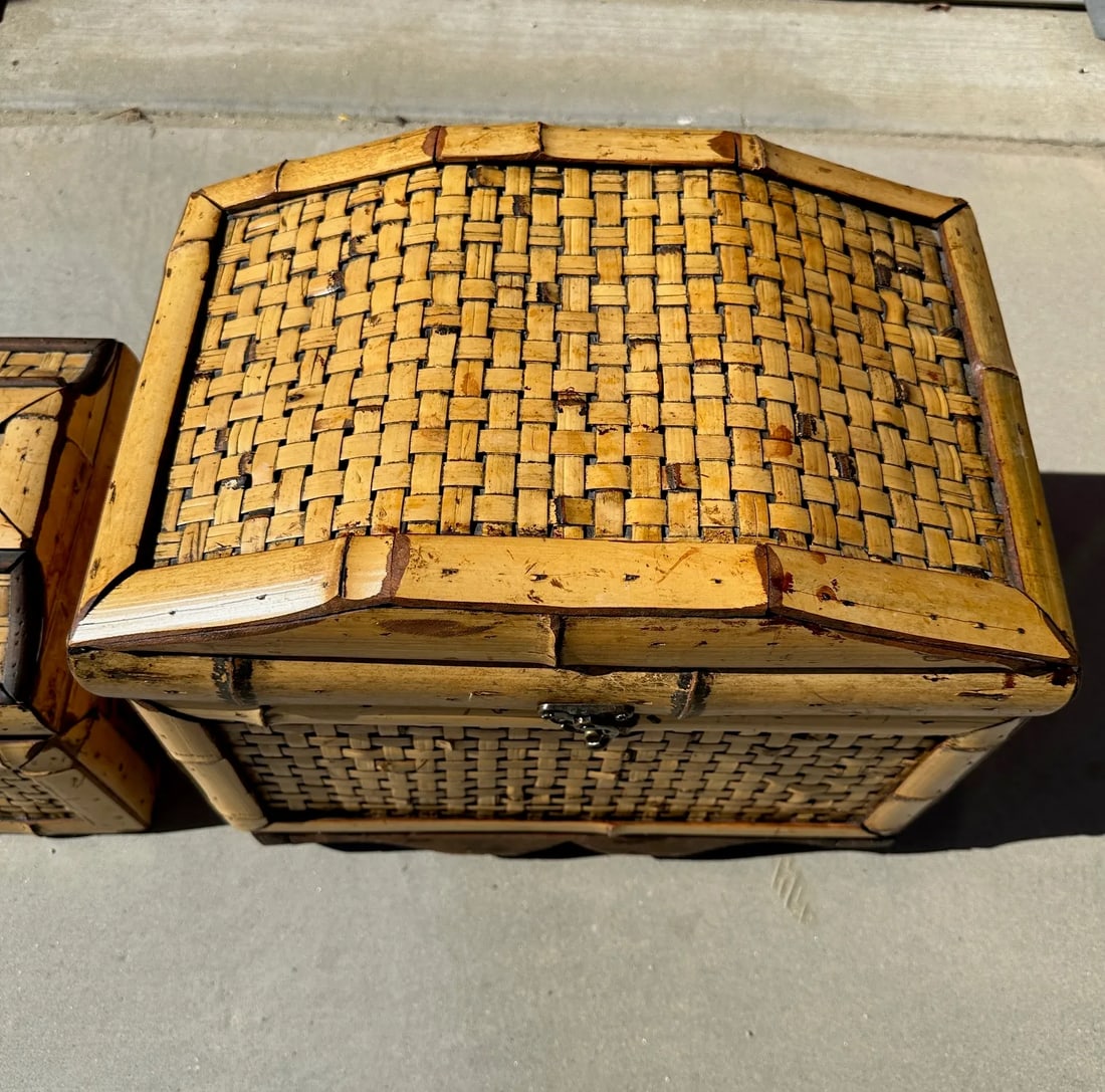 Pair of Bamboo Storage Boxes - 6