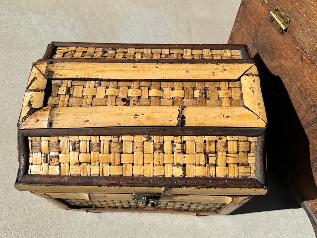 Pair of Bamboo Storage Boxes - 7