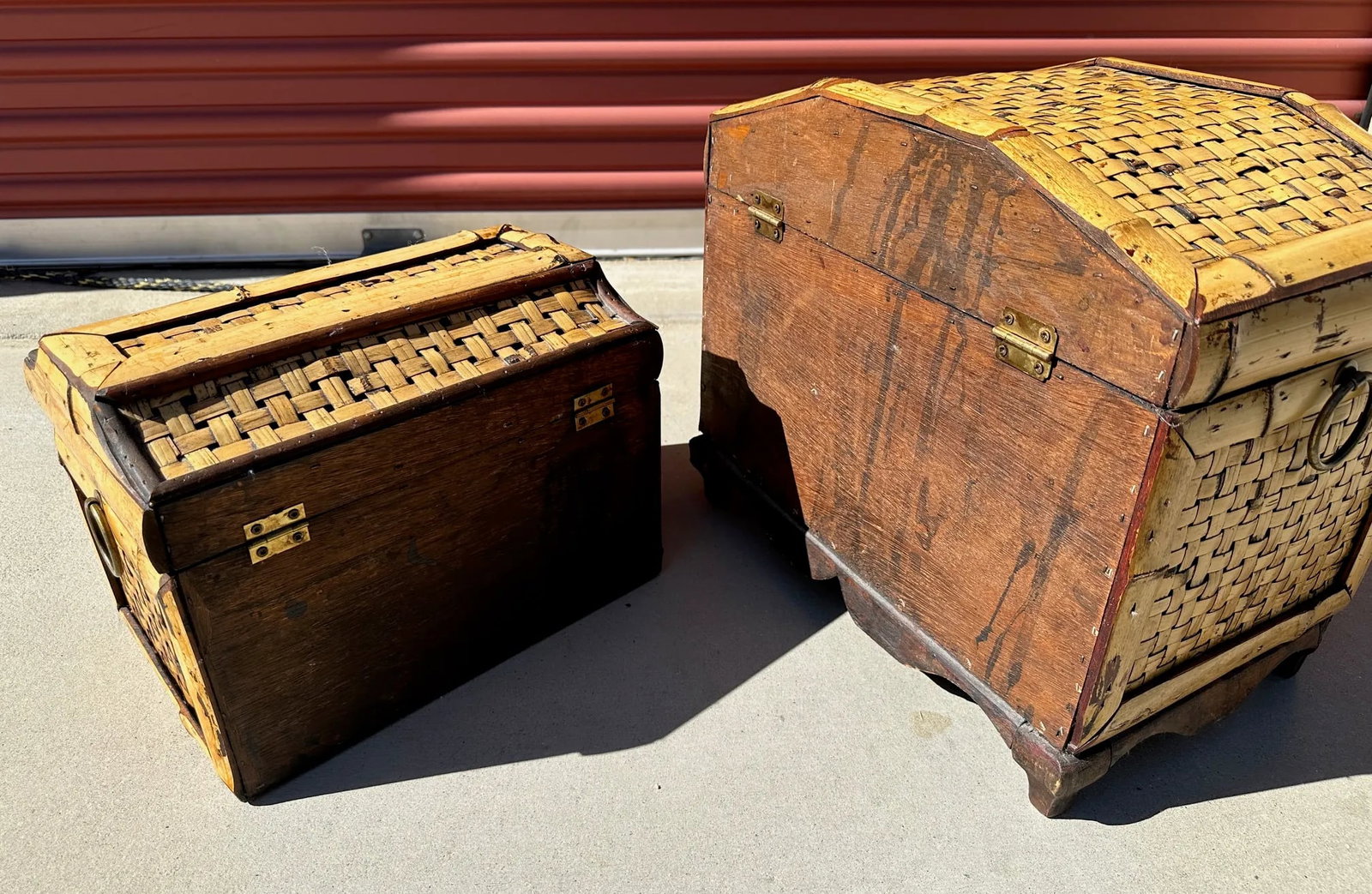 Pair of Bamboo Storage Boxes - 9