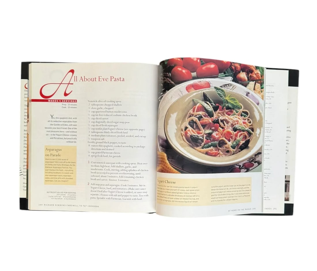 1996 Richard Simmons Cookbook Hardcover First Edition Farewell to Fat - 3