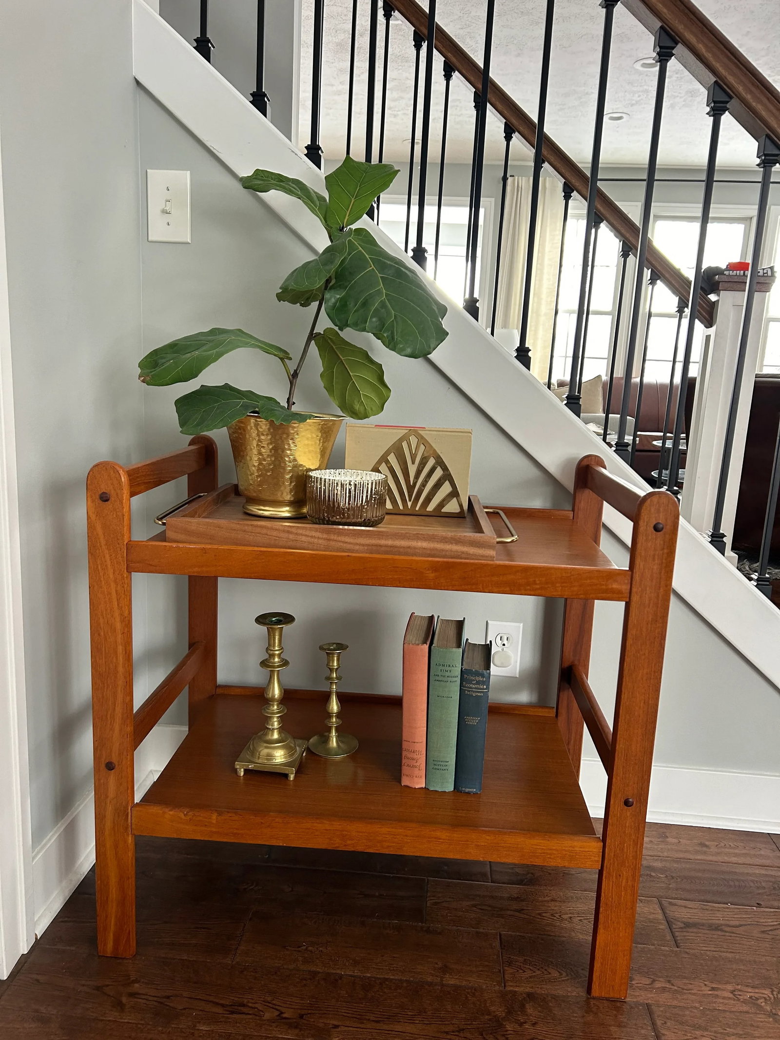 1960s Mid-Century Modern Teak Bar Cart Server - 10