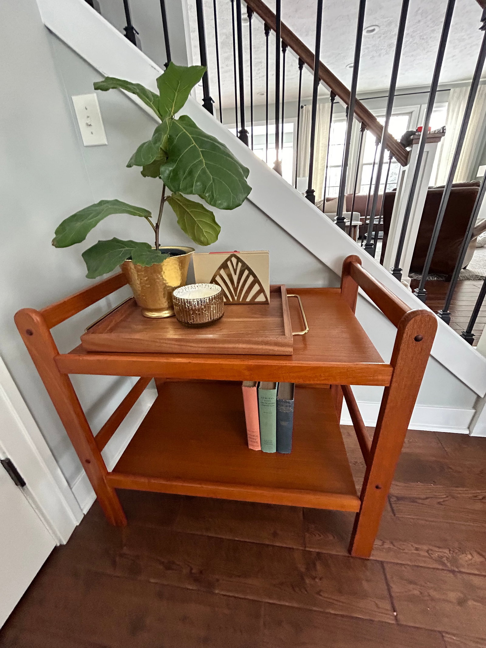 1960s Mid-Century Modern Teak Bar Cart Server - 8
