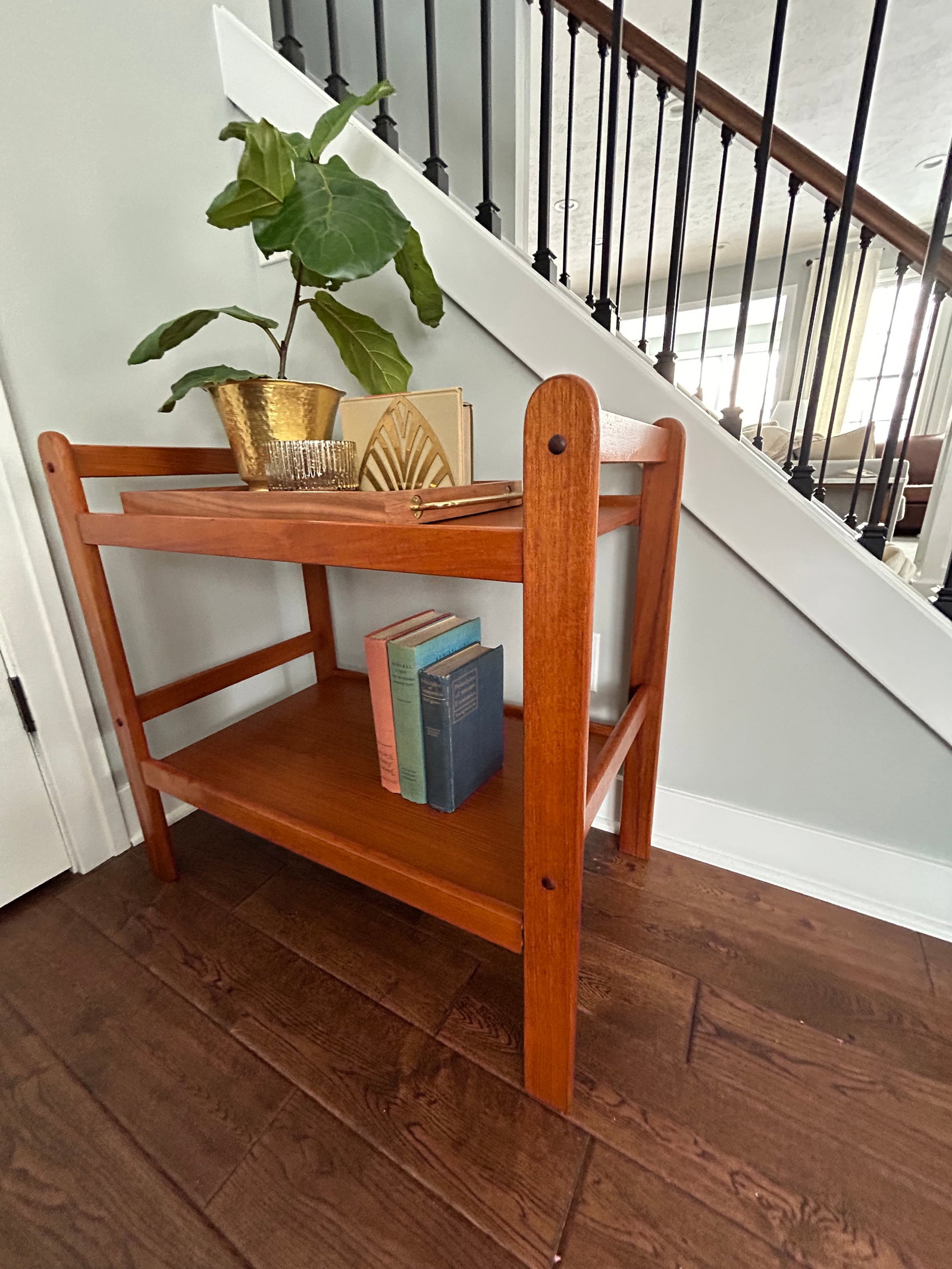 1960s Mid-Century Modern Teak Bar Cart Server - 9