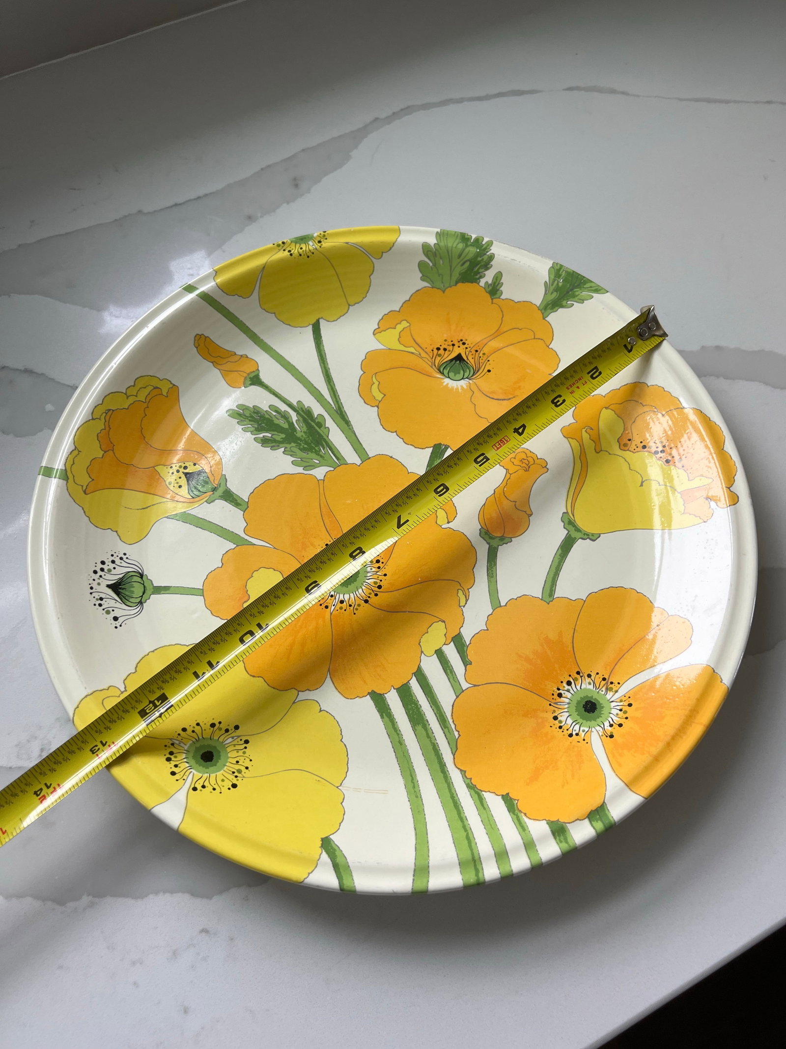 Mid Century 13" Platter by Metlox Poppytrail Wild Poppy - 2