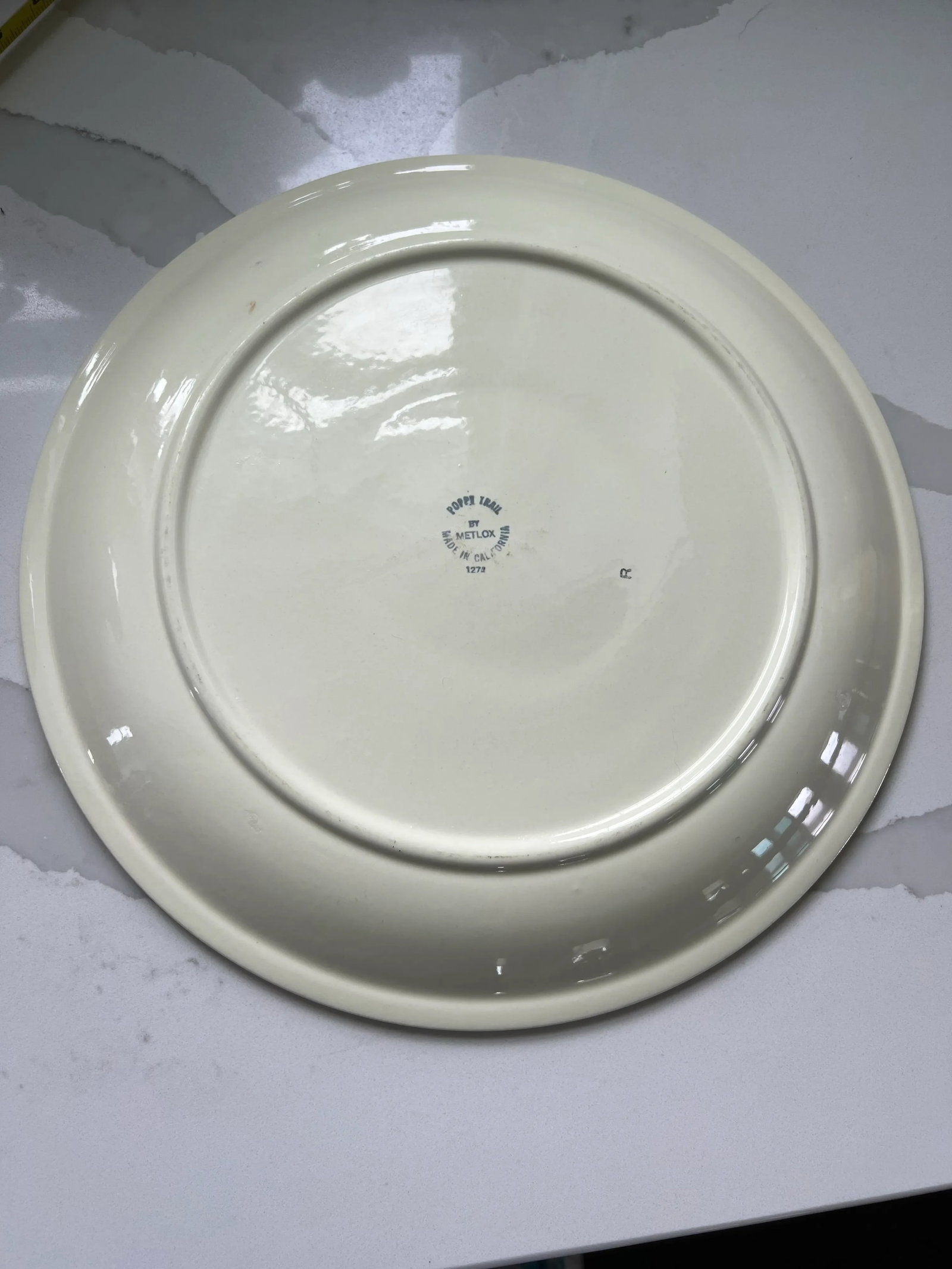 Mid Century 13" Platter by Metlox Poppytrail Wild Poppy - 4