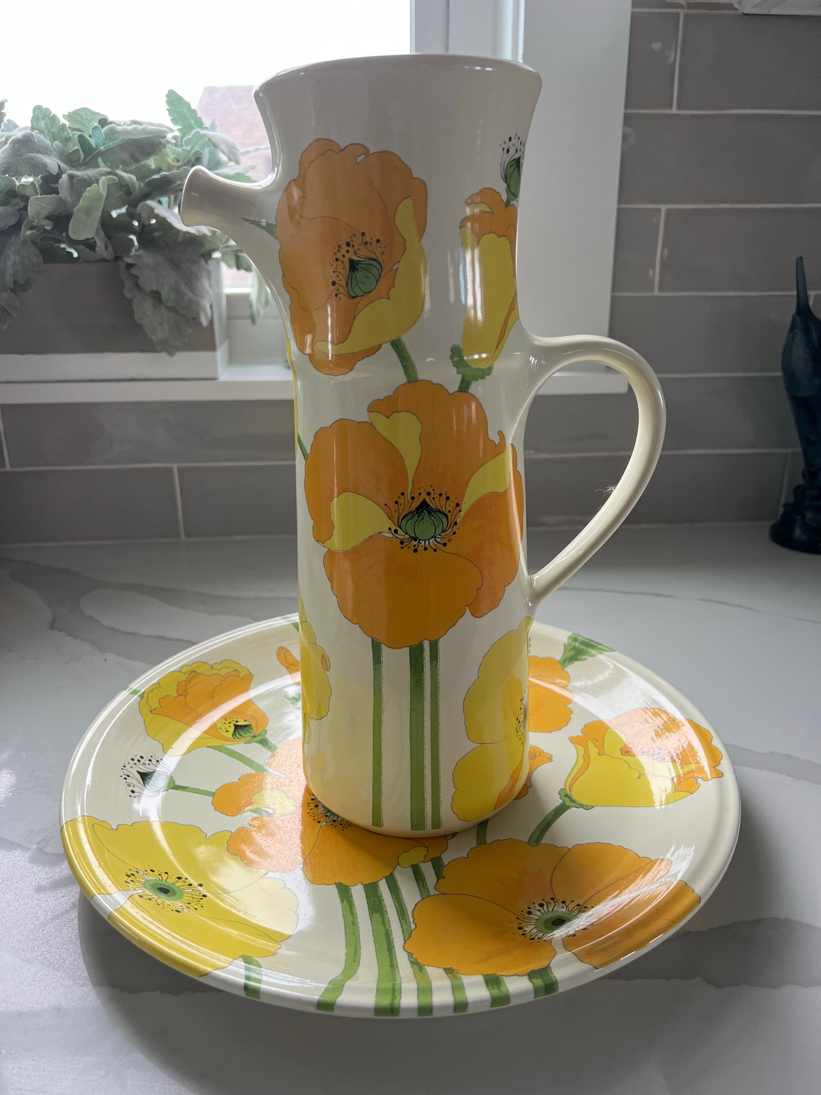 Mid Century 13" Platter by Metlox Poppytrail Wild Poppy - 6