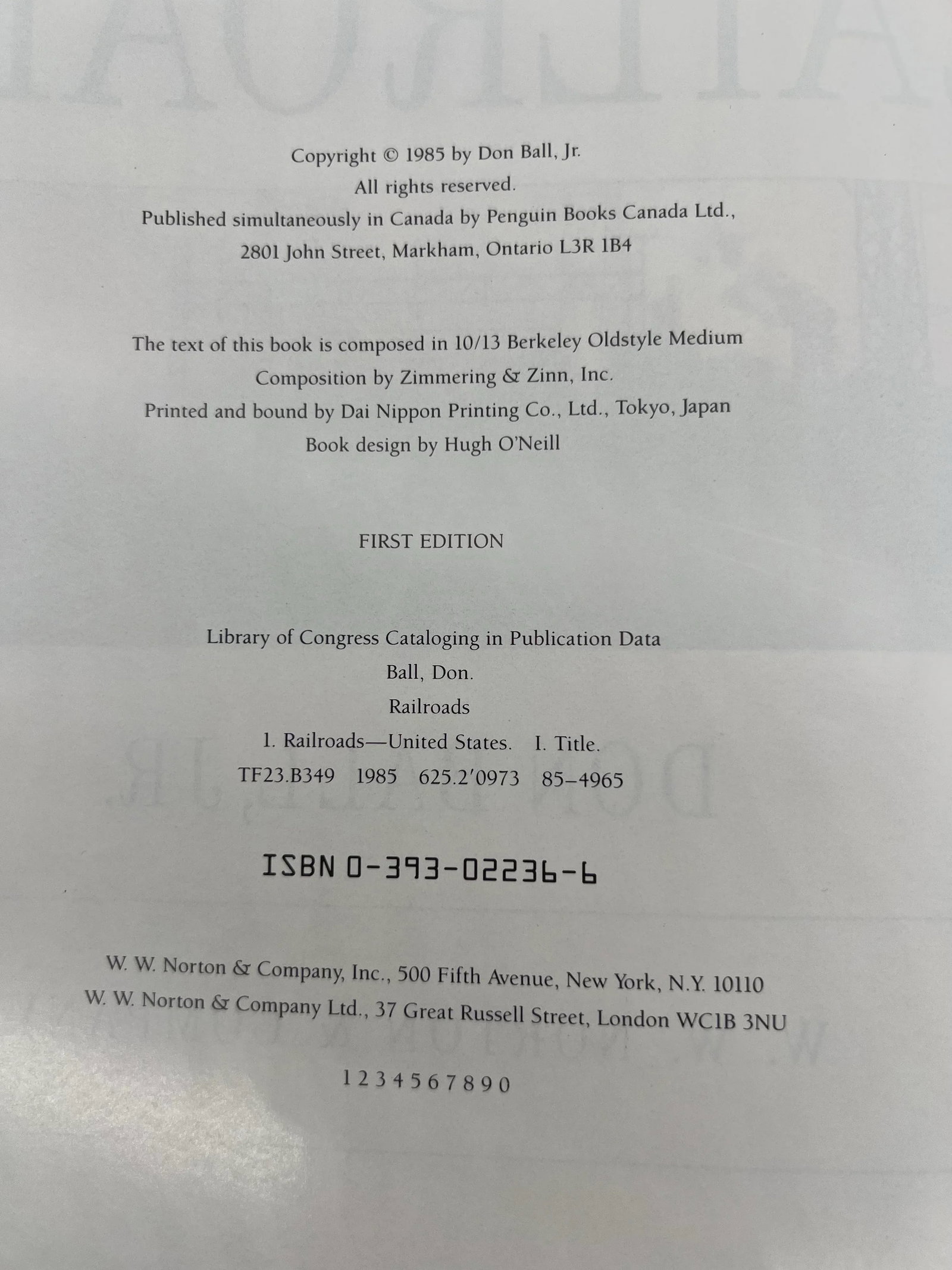 First Edition Railroads by Don Ball Jr - 2