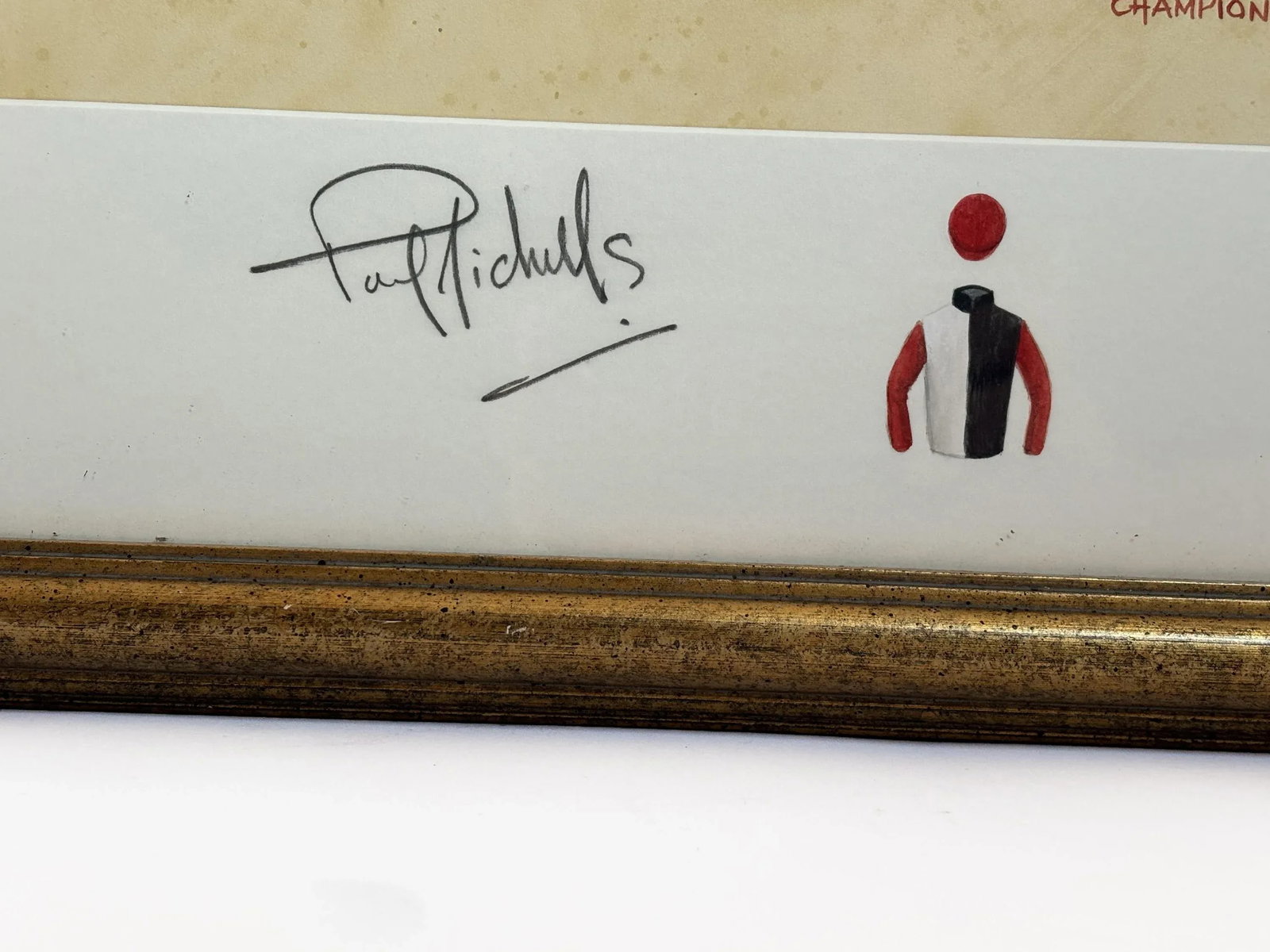 2000s "Hoo La Baloo" Vintage French Equestrian Watercolor Horse Painting by Martin Alford - 3