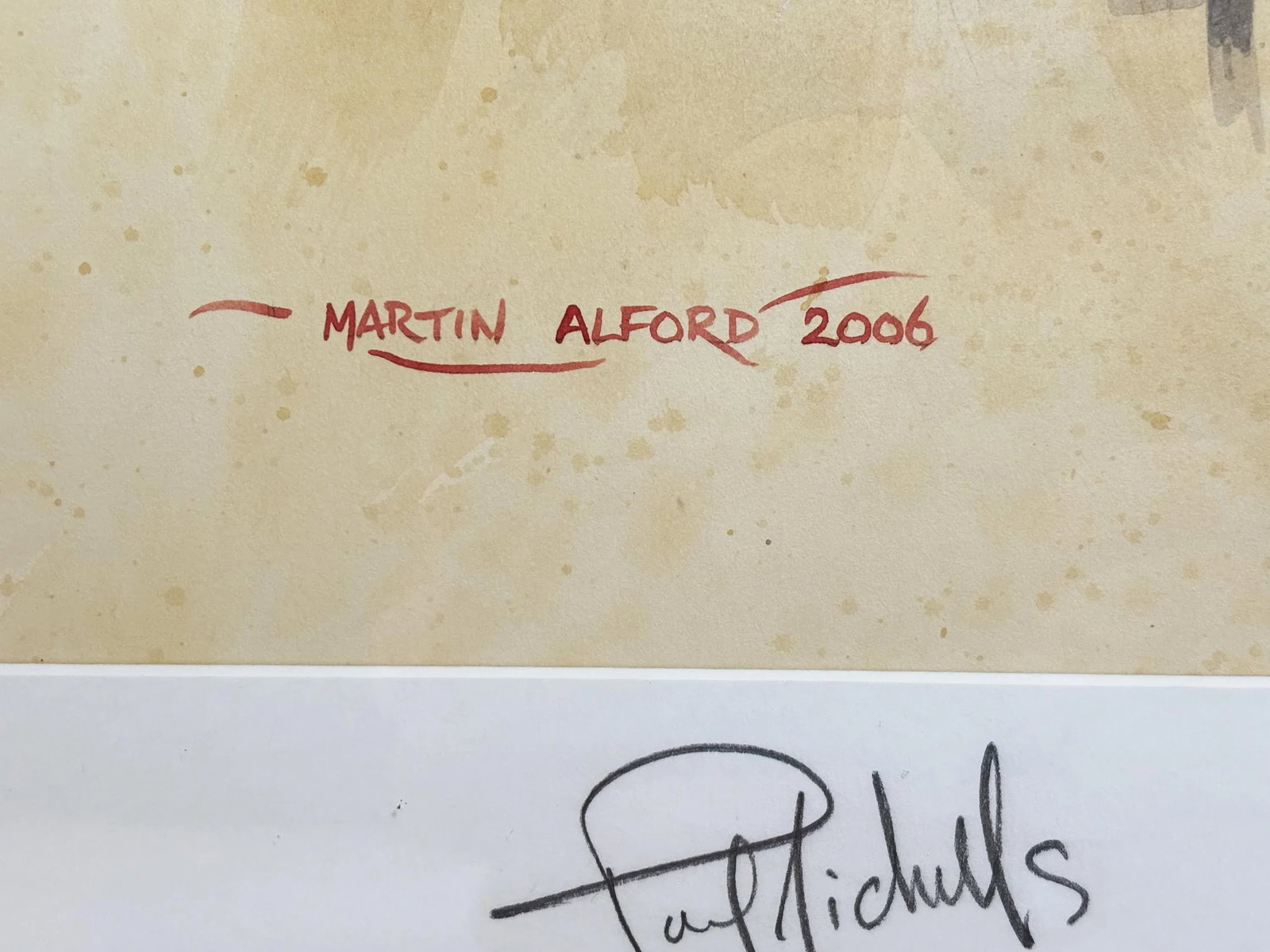 2000s "Hoo La Baloo" Vintage French Equestrian Watercolor Horse Painting by Martin Alford - 4