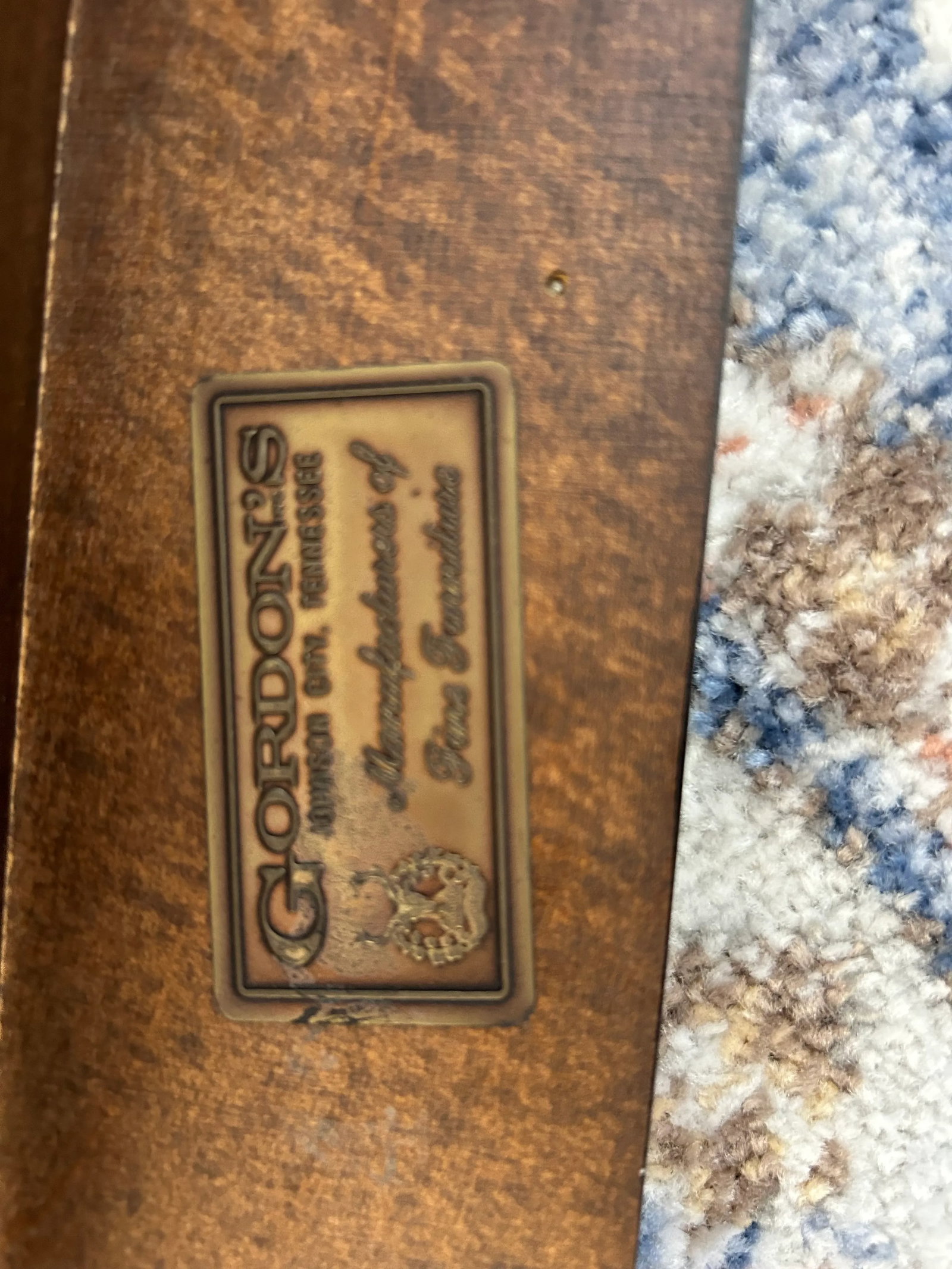 Vintage Walnut and Brass Square Campaign Glass Top Coffee Table - 11