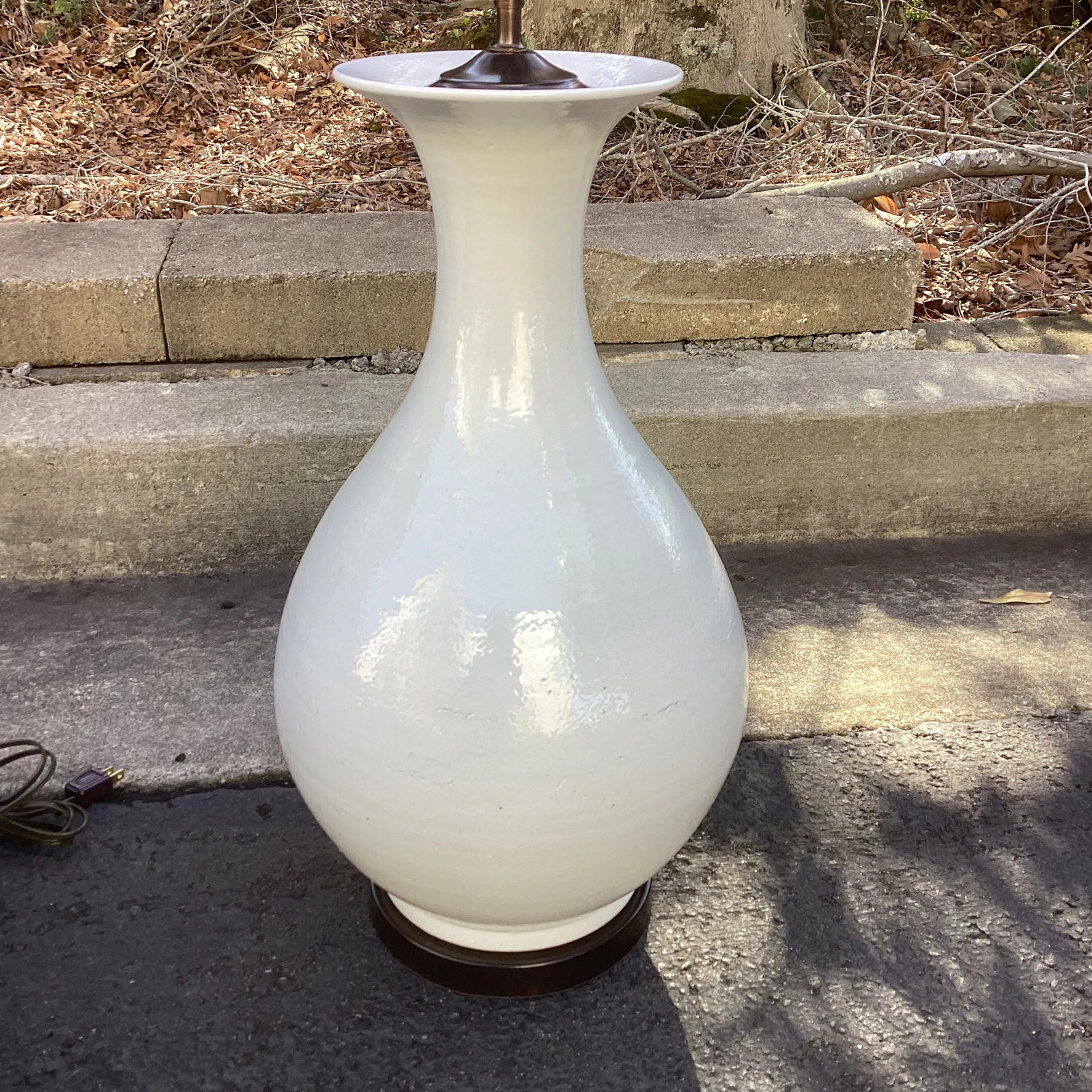 Antique Chinese Teardrop Vessels Mounted as Lamps With Oil Rubbed Bronze Hardware - a Pair - 3