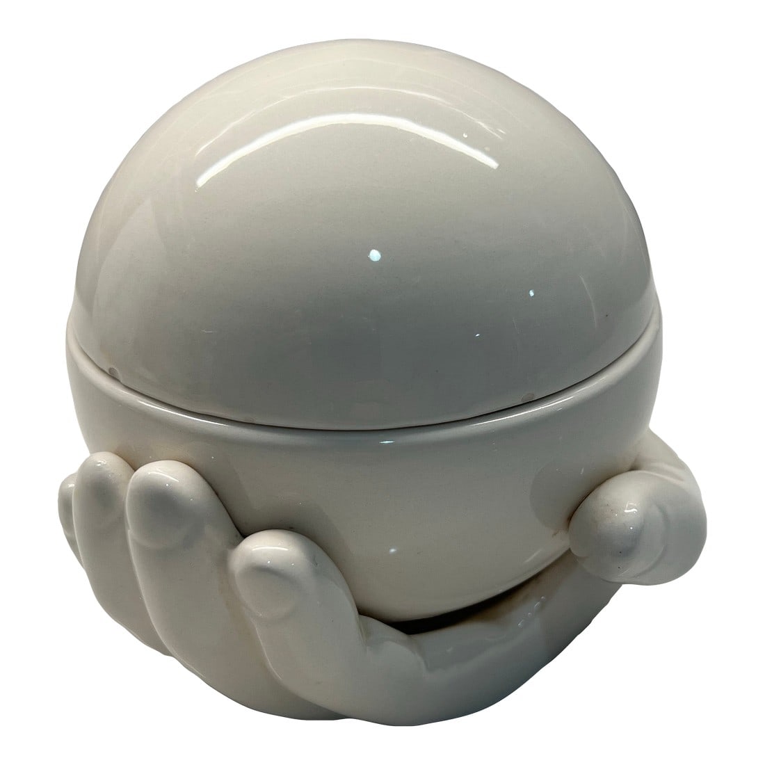 1970s Helping Hands Trinket Dish by Shafford: Helping Hands trinket dish by Shafford. Condition: Alterations: Original Condition Unaltered Imperfections: Some Imperfections Condition Notes: two small chips on edge and both are pointed out in