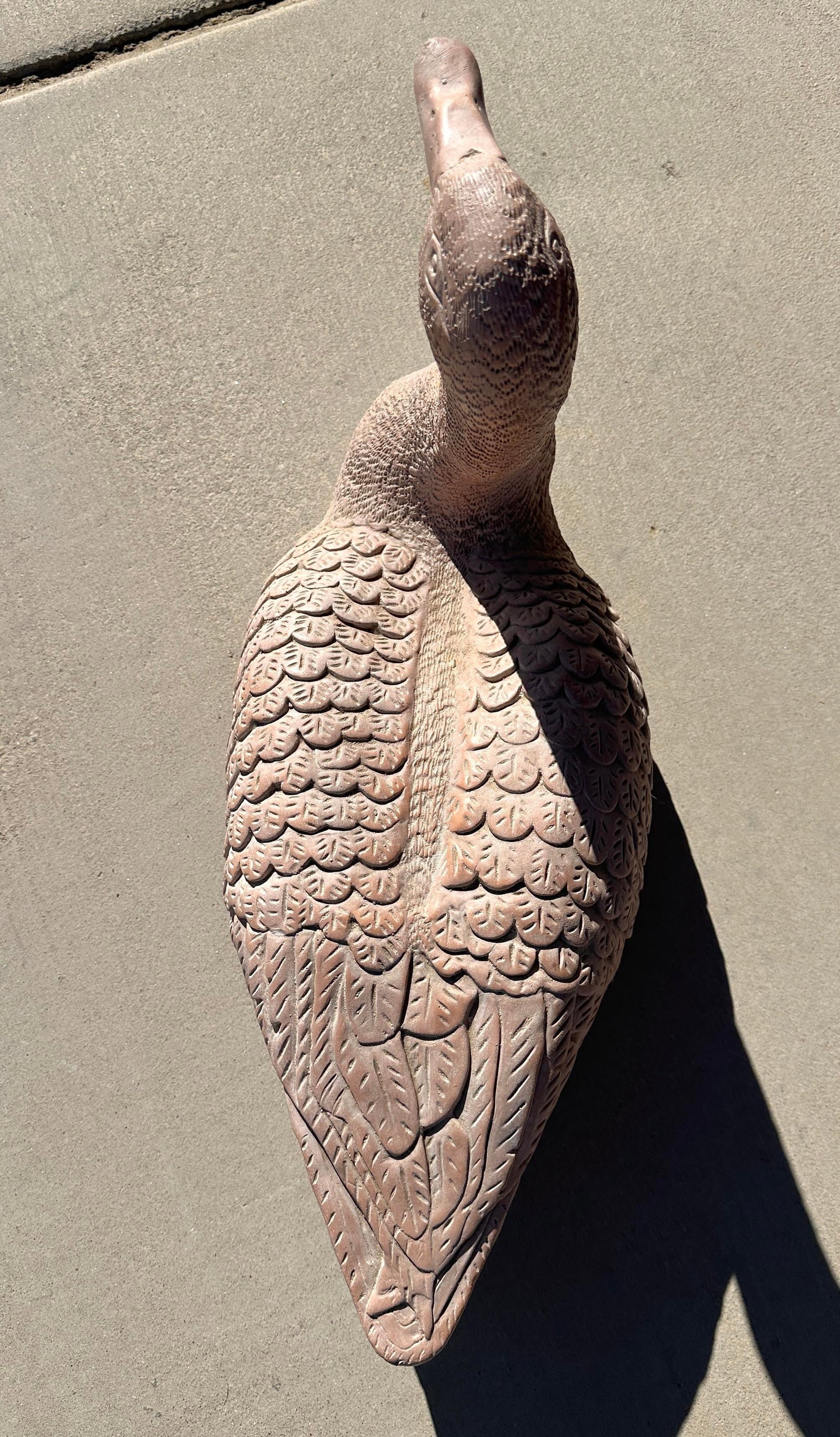 Vintage Clay Goose Statue - 5