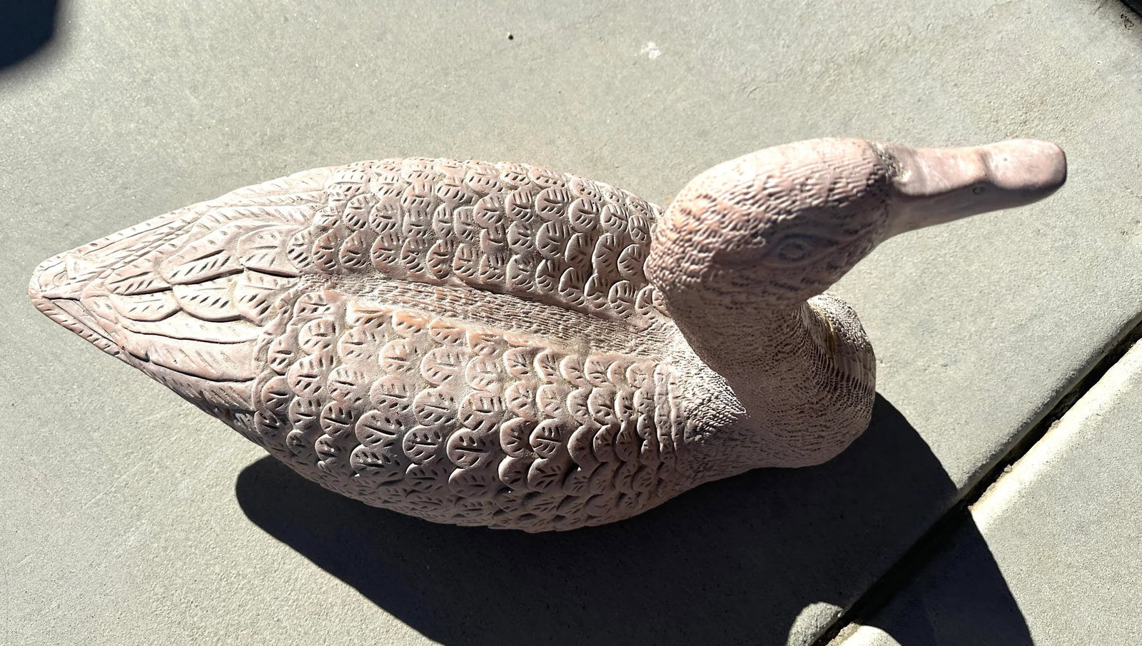 Vintage Clay Goose Statue - 6