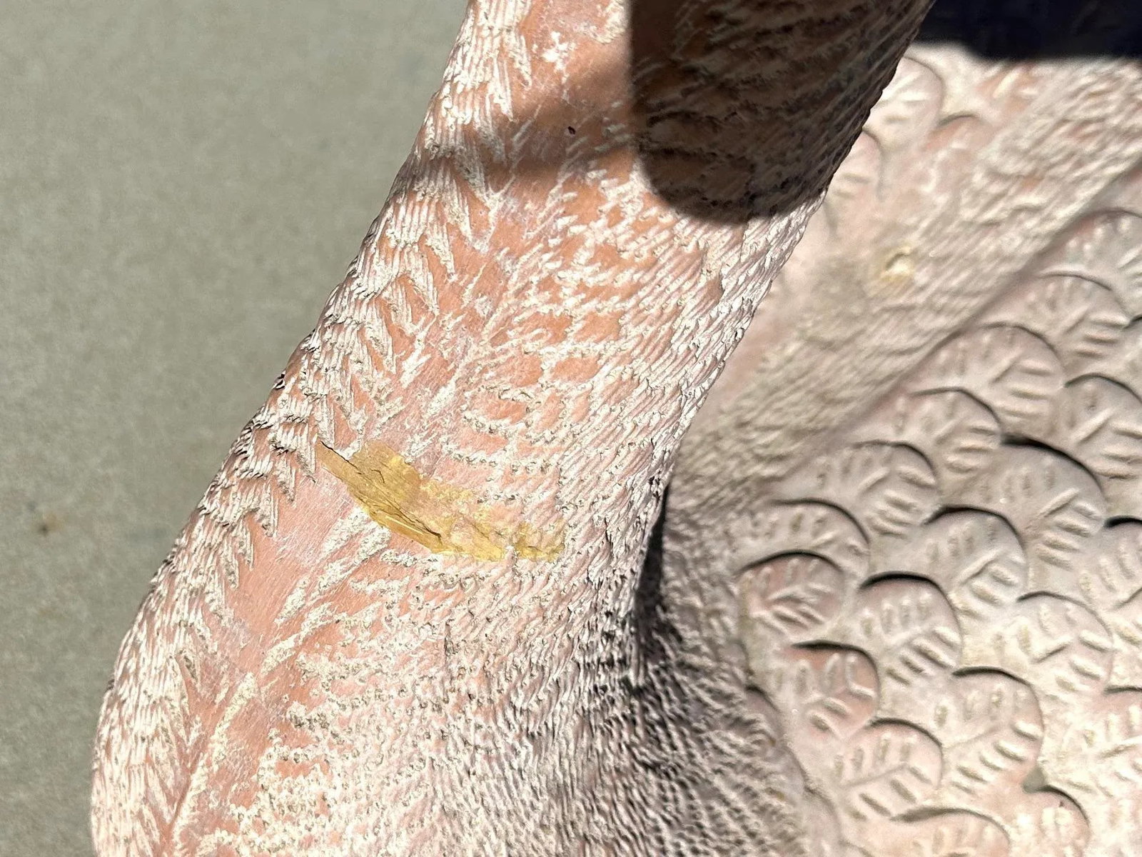 Vintage Clay Goose Statue - 7