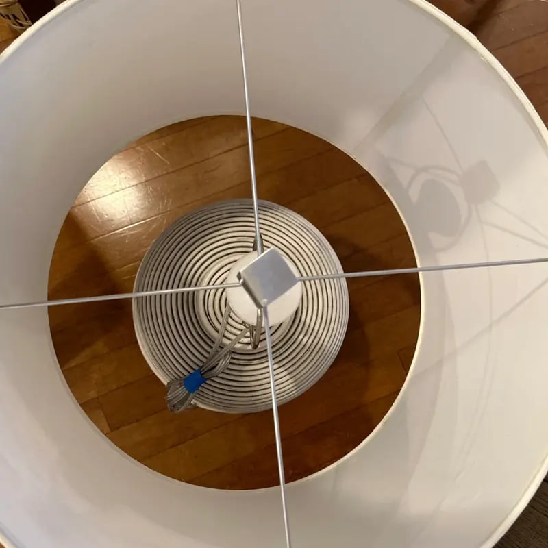 Palecek Hewitt Table Lamp Tall Whitewash Rattan - 4