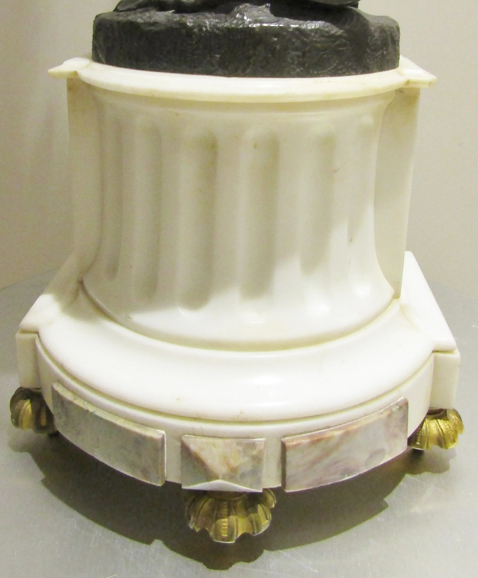 Rare Antique 19th Century French Gilt and Patinated Bronze and Marble Figural Candelabra - 11