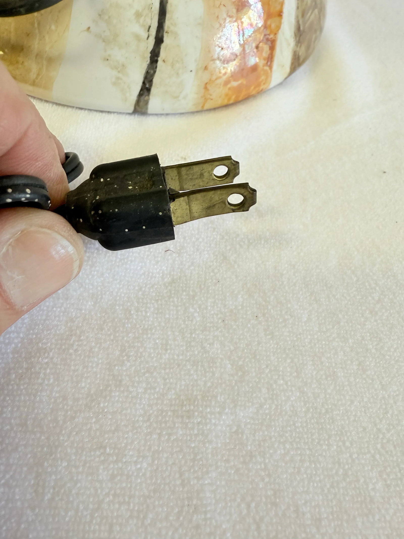 Vintage Chinoiserie Asian Style Ginger Jar Table Lamp in Luster Glaze - 9