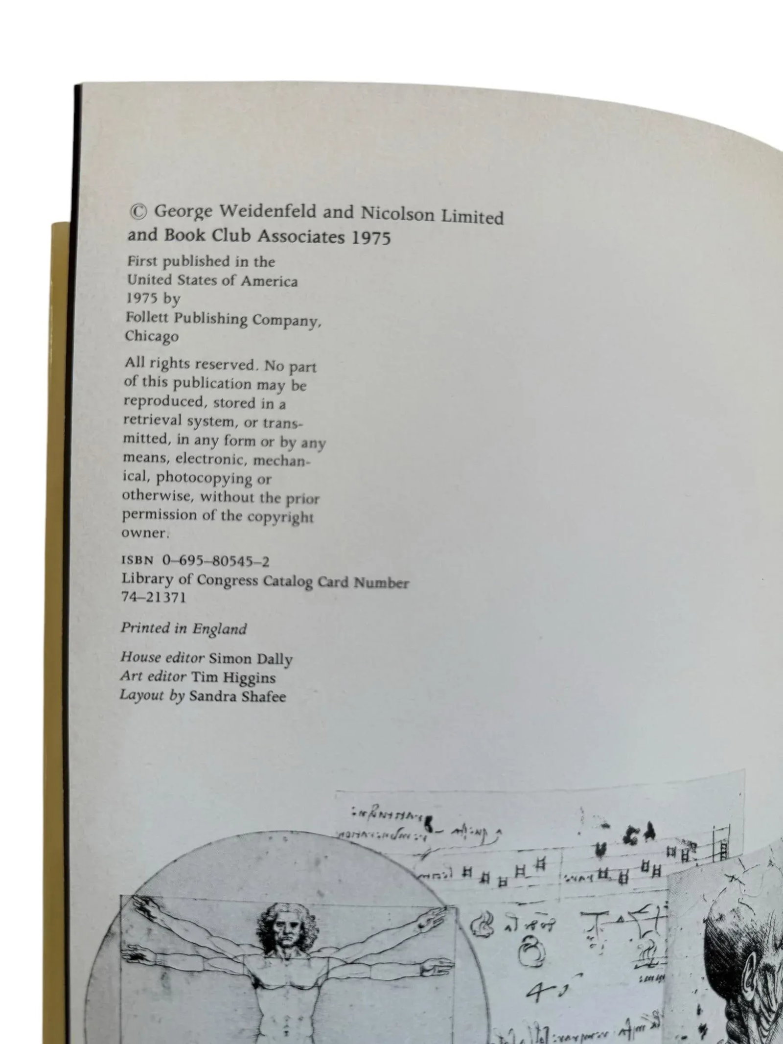 1975 Leonardo Da Vinci Hardcover Art Book - 4