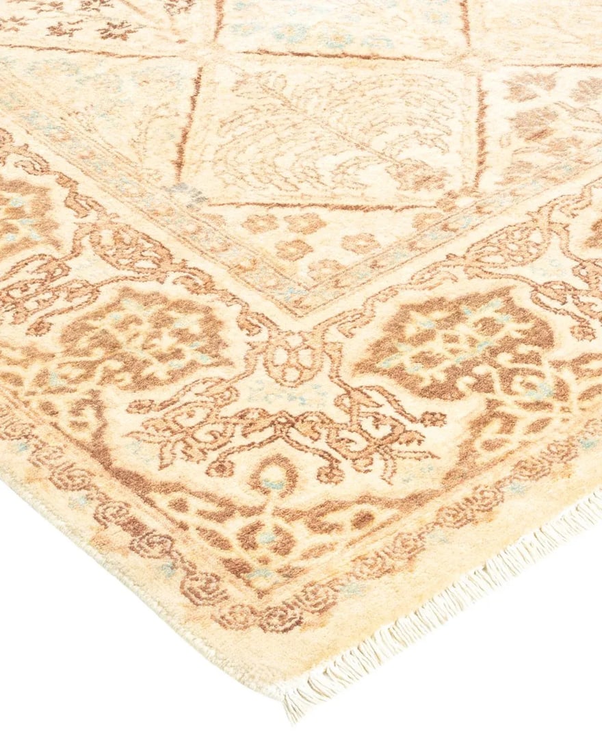 Mogul, One-of-a-Kind Hand-Knotted Area Rug - Ivory, 4' 0" x 8' 3" - 2