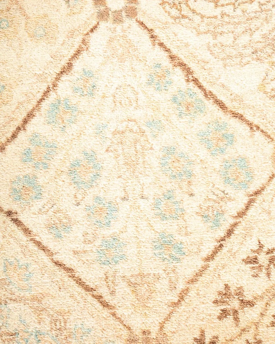 Mogul, One-of-a-Kind Hand-Knotted Area Rug - Ivory, 4' 0" x 8' 3" - 3