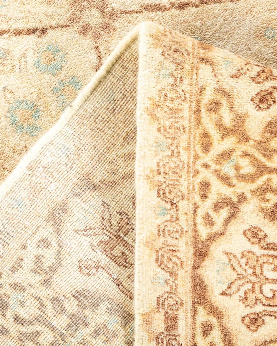 Mogul, One-of-a-Kind Hand-Knotted Area Rug - Ivory, 4' 0" x 8' 3" - 6