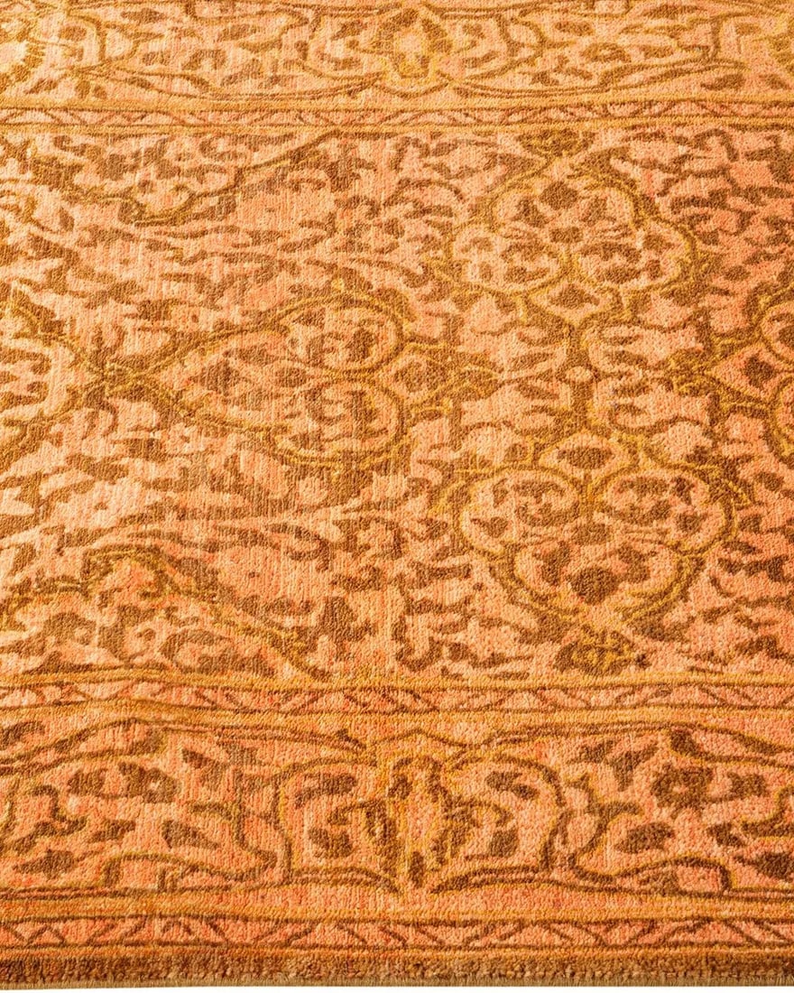Mogul, One-of-a-Kind Hand-Knotted Runner Rug - Yellow, 2' 7" x 13' 9" - 4