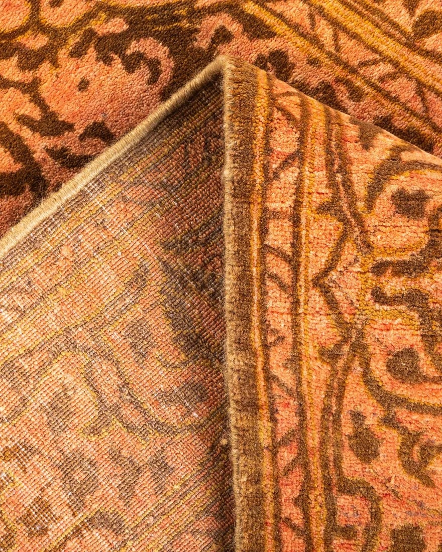 Mogul, One-of-a-Kind Hand-Knotted Runner Rug - Yellow, 2' 7" x 13' 9" - 6