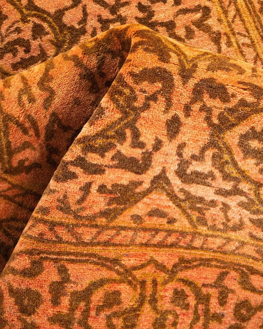 Mogul, One-of-a-Kind Hand-Knotted Runner Rug - Yellow, 2' 7" x 13' 9" - 7