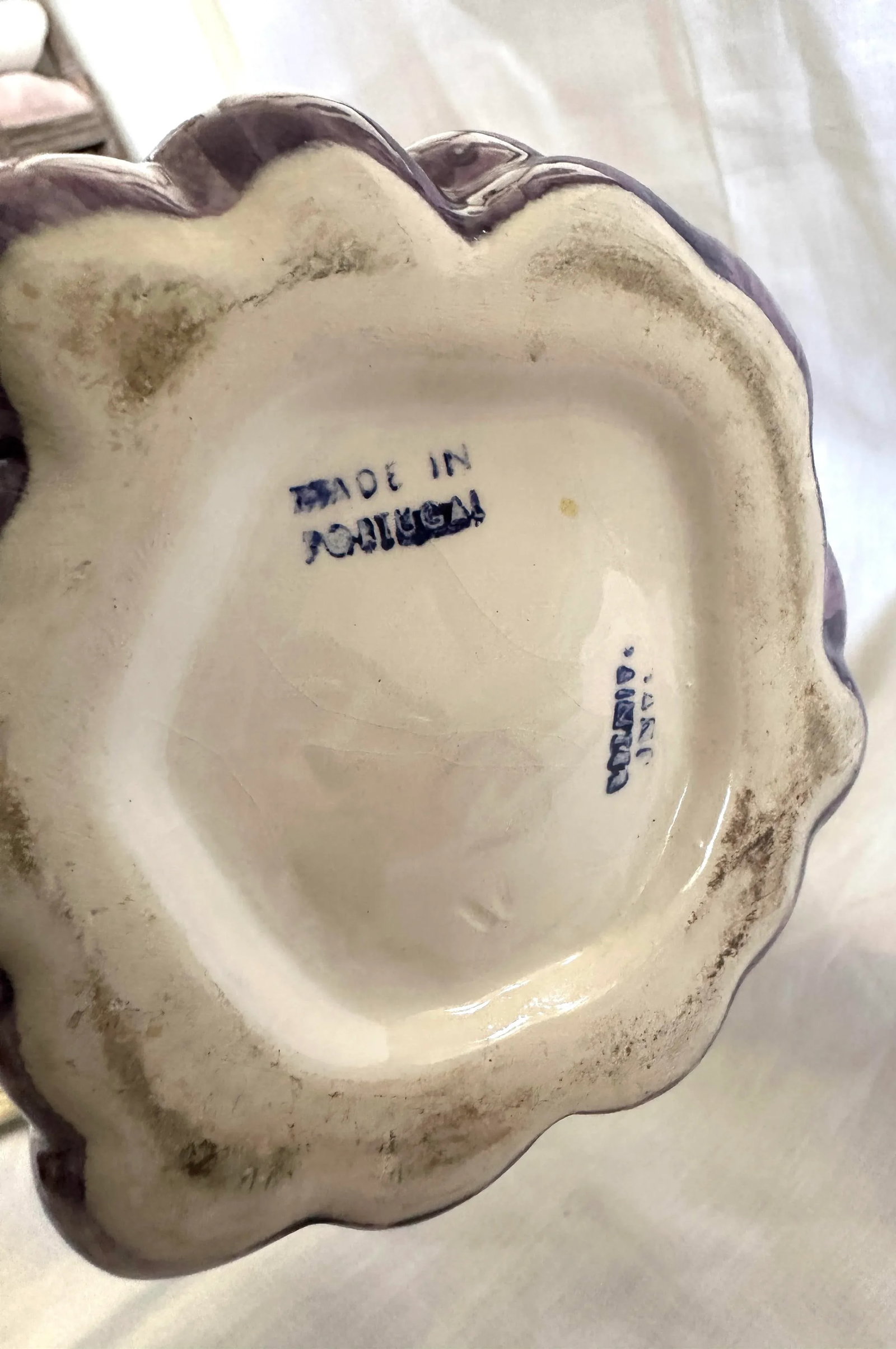 Vintage Portugese Grape Motif Majolica Pitcher - 6