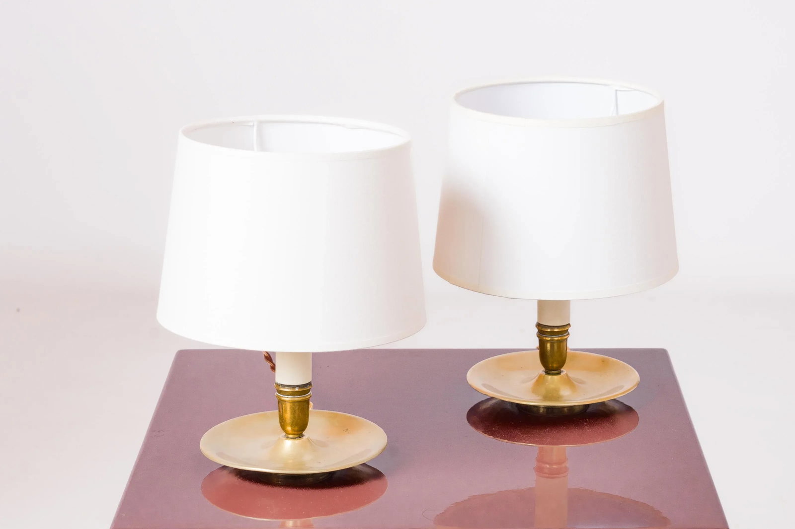 Pair of Neoclassical Style Bronze Candlestick Table Lamps, France 1960s - 2