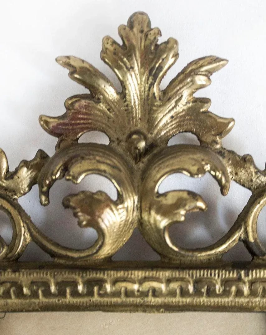 Hollywood Regency Gold Tole Scrolled Picture Frame - 2