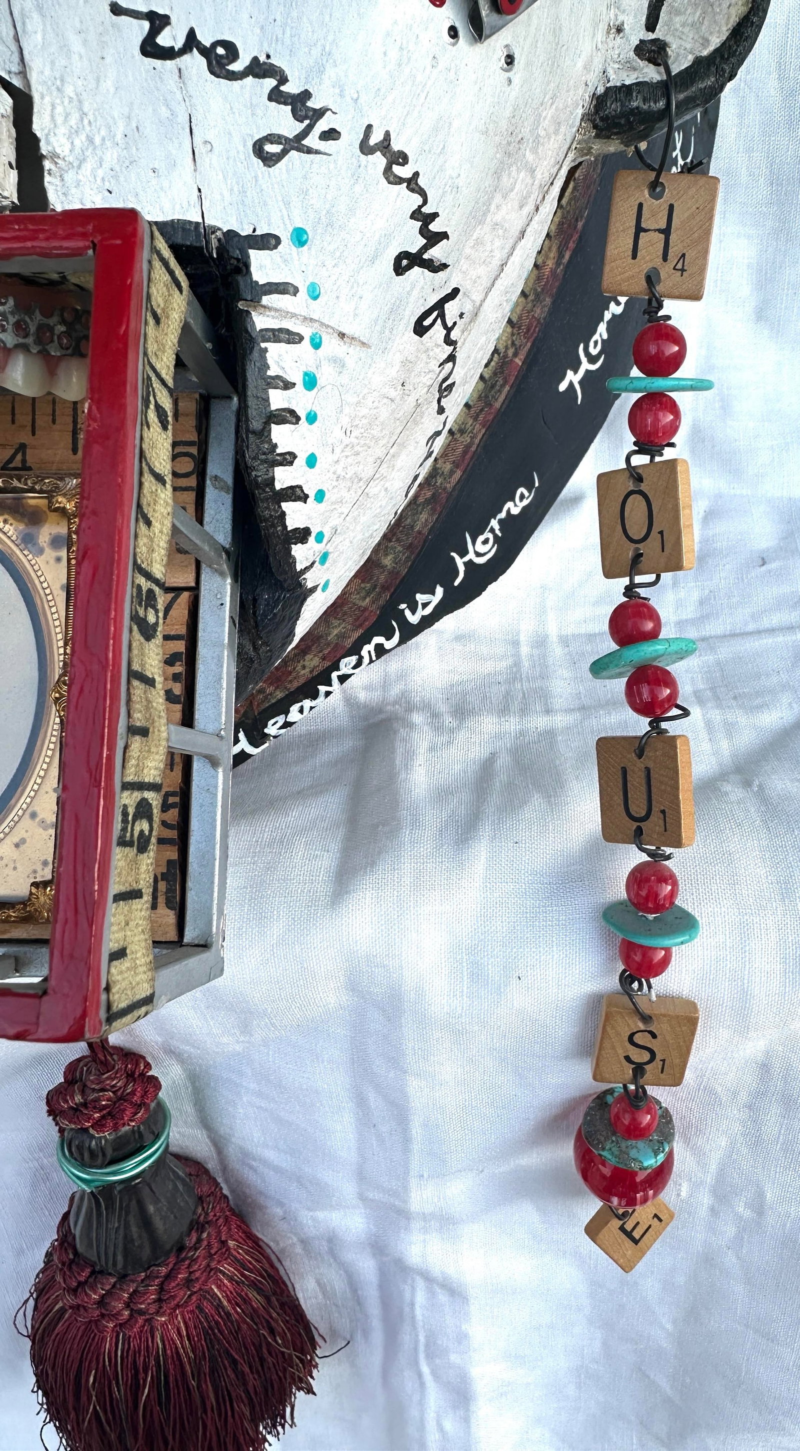 Whimsical Mixed Media Wall Art "Living Inside My Head" by Lauretta Lowell - 8